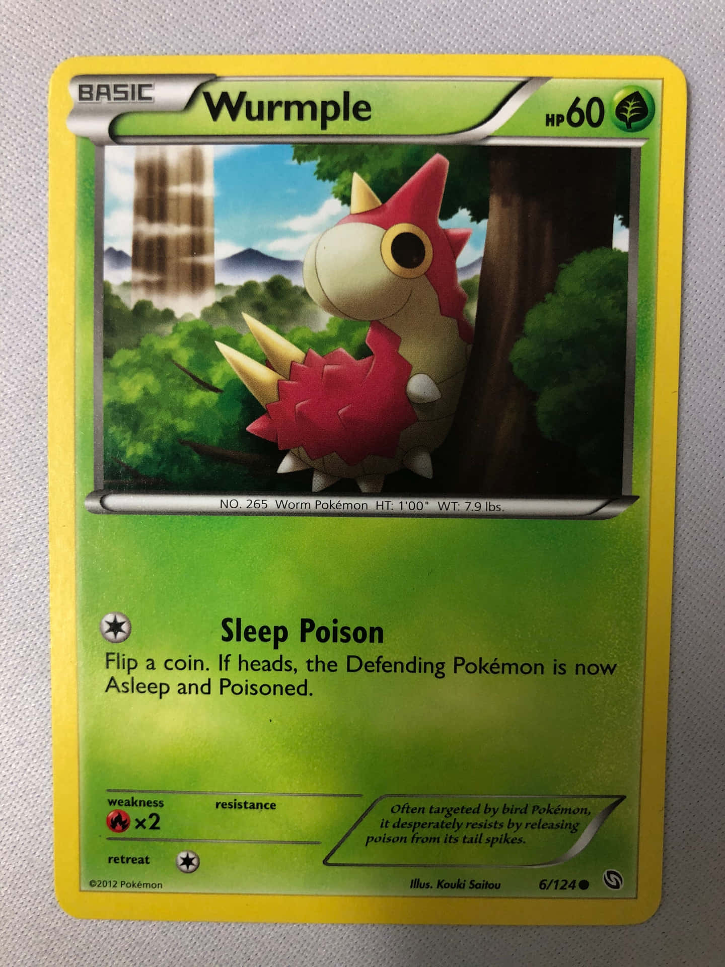 Sleep Poison Pokémon Card Of Wurmple