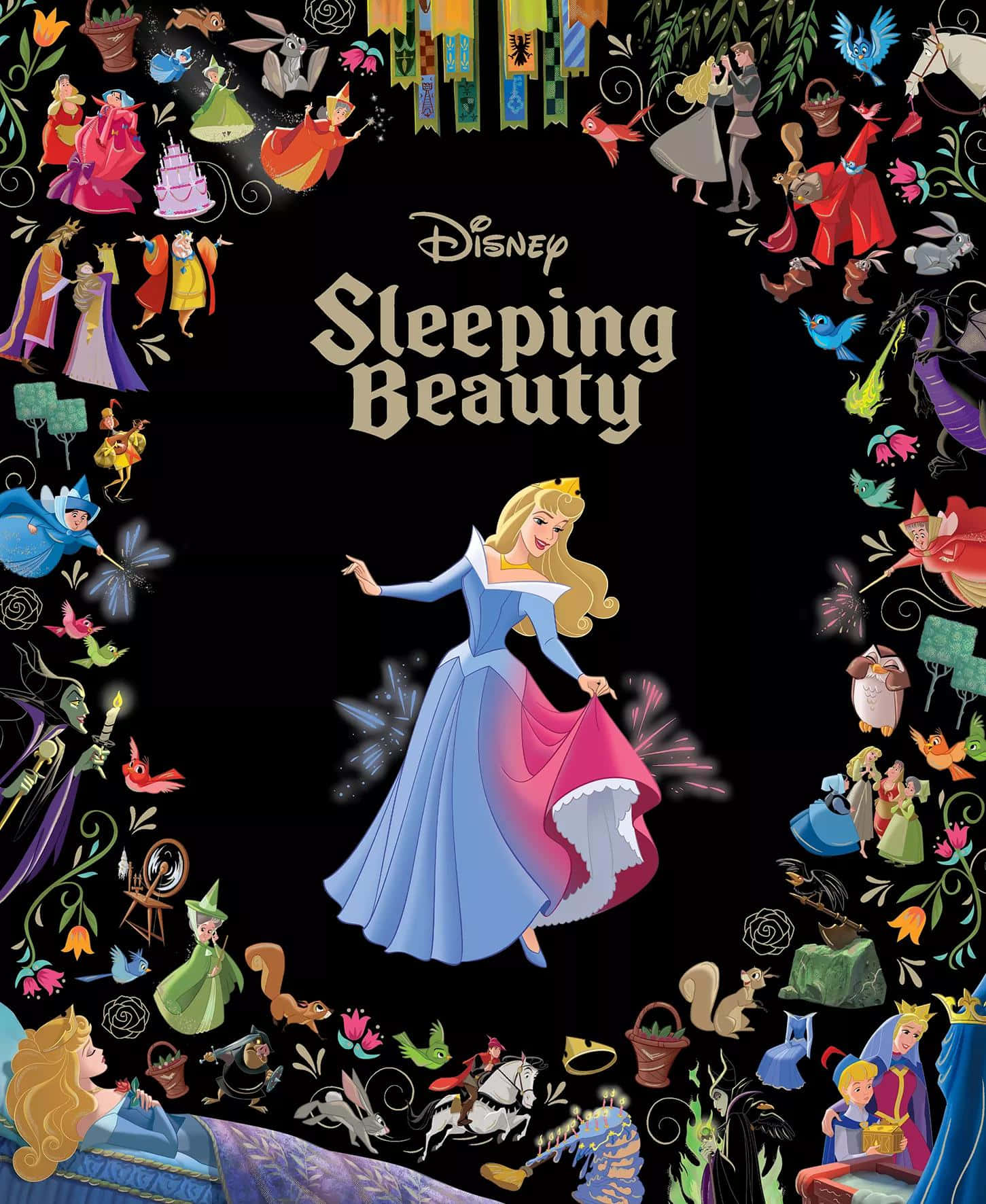 Sleeping Beauty's Magical Slumber Background