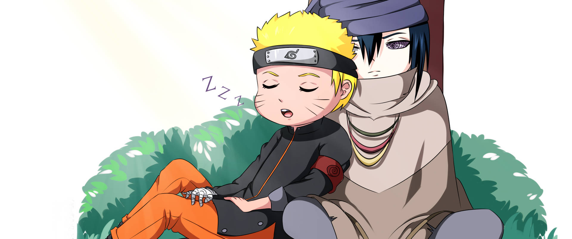 Sleeping Cute Naruto With Sasuke