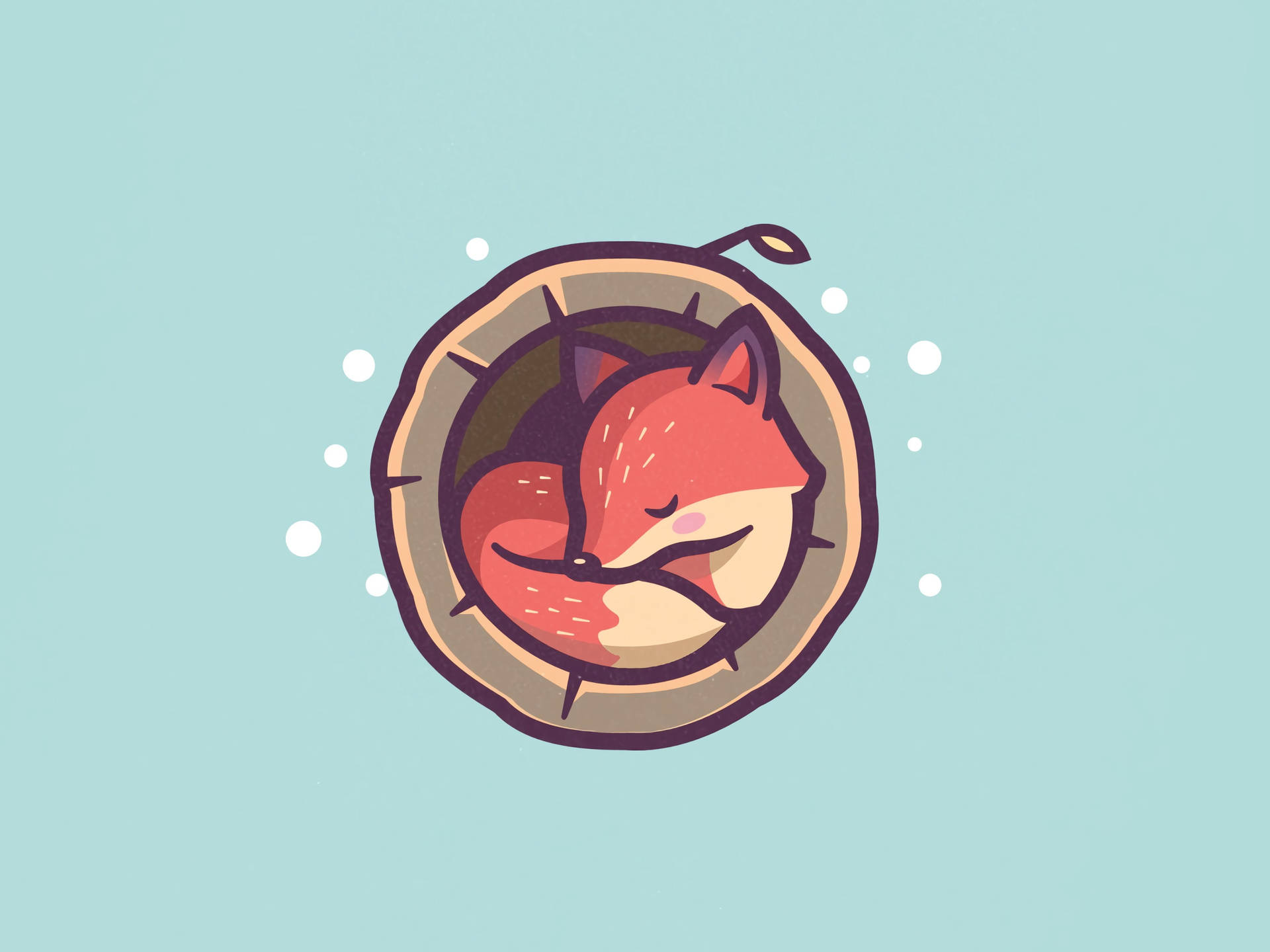 Sleeping Fox Art Background
