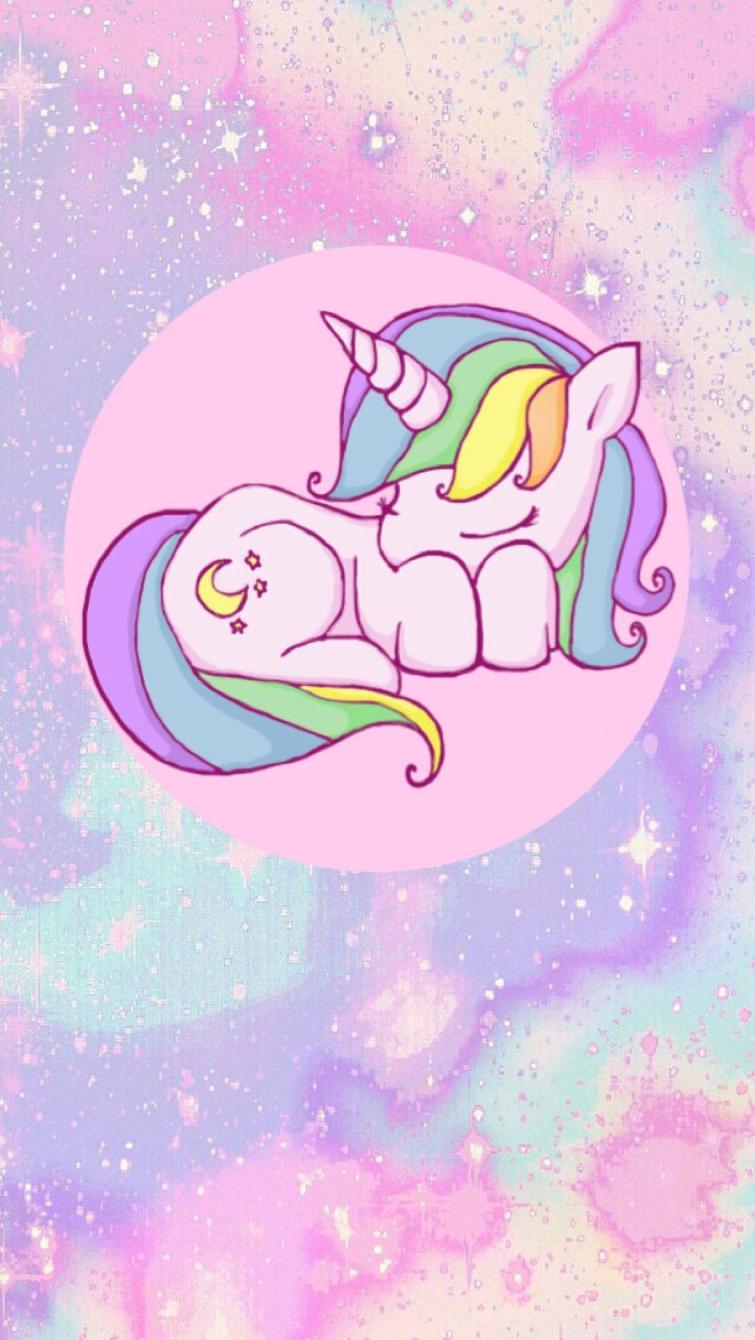 Sleeping Rainbow Unicorn Background