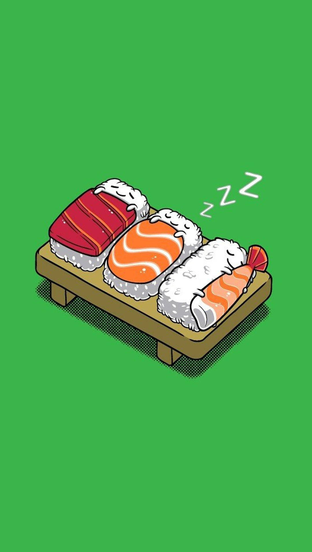 Sleeping Sushi Art Background