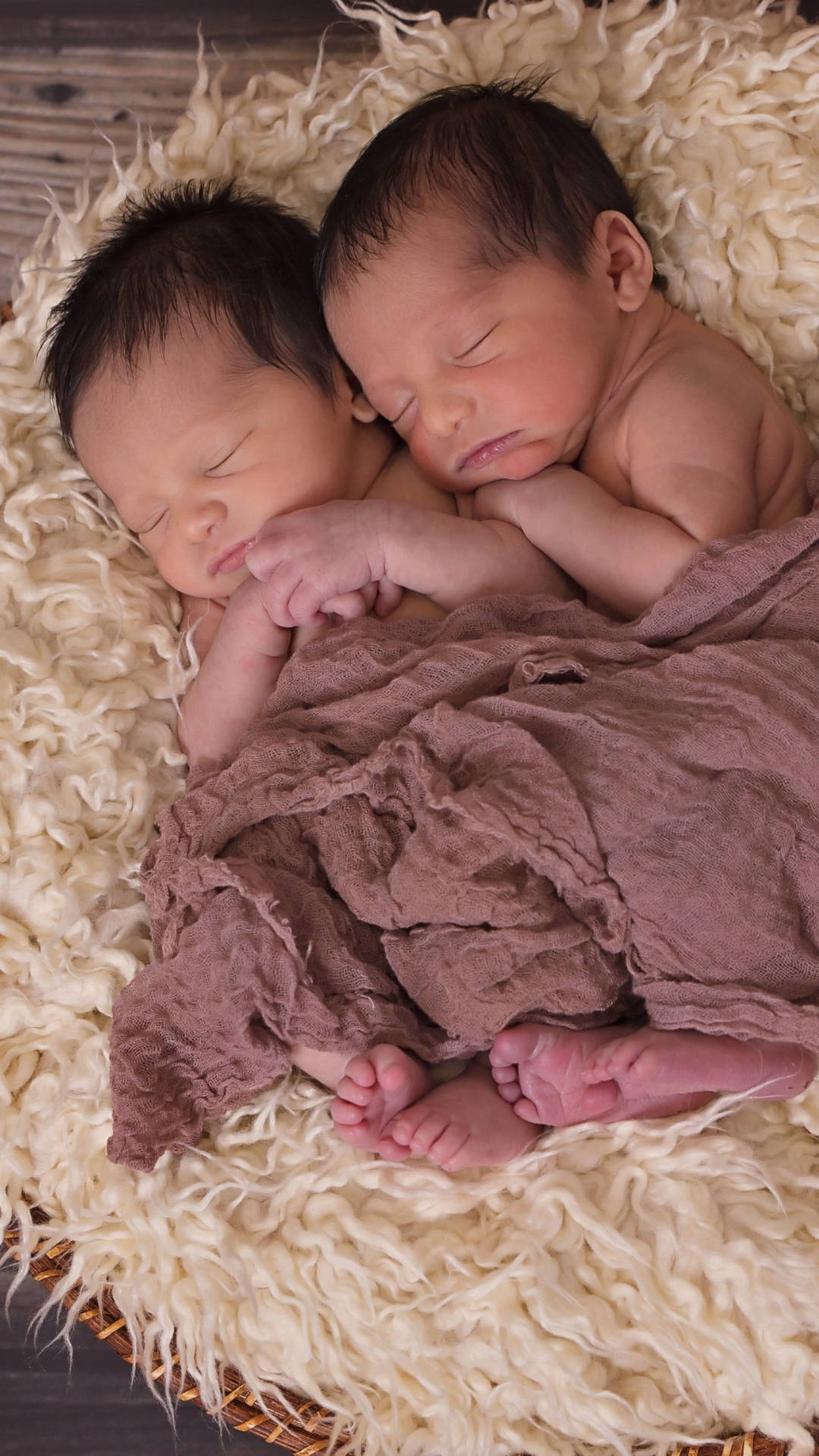Sleeping Twin Baby Background
