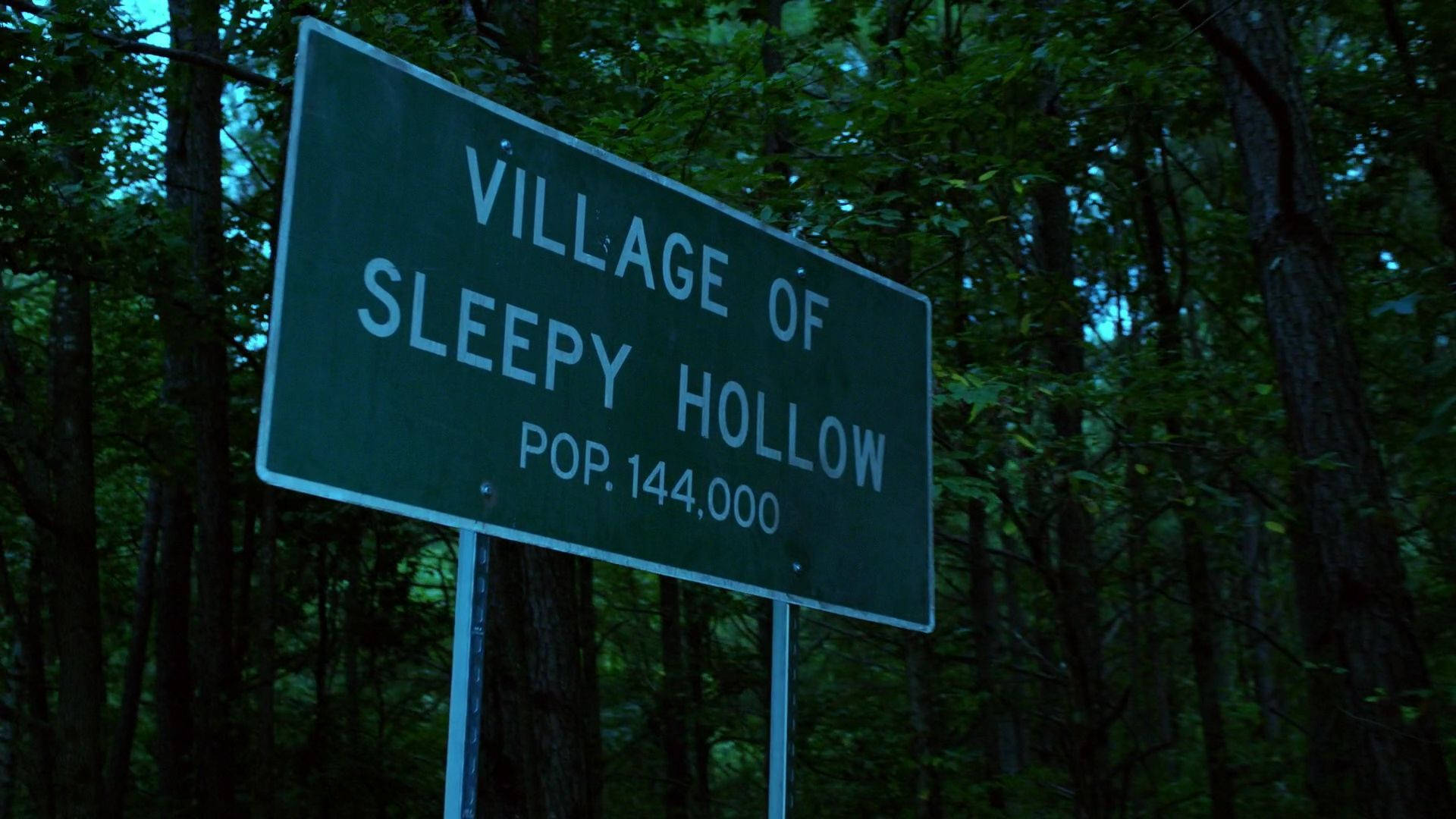 Sleepy Hallow Welcome Sign Background