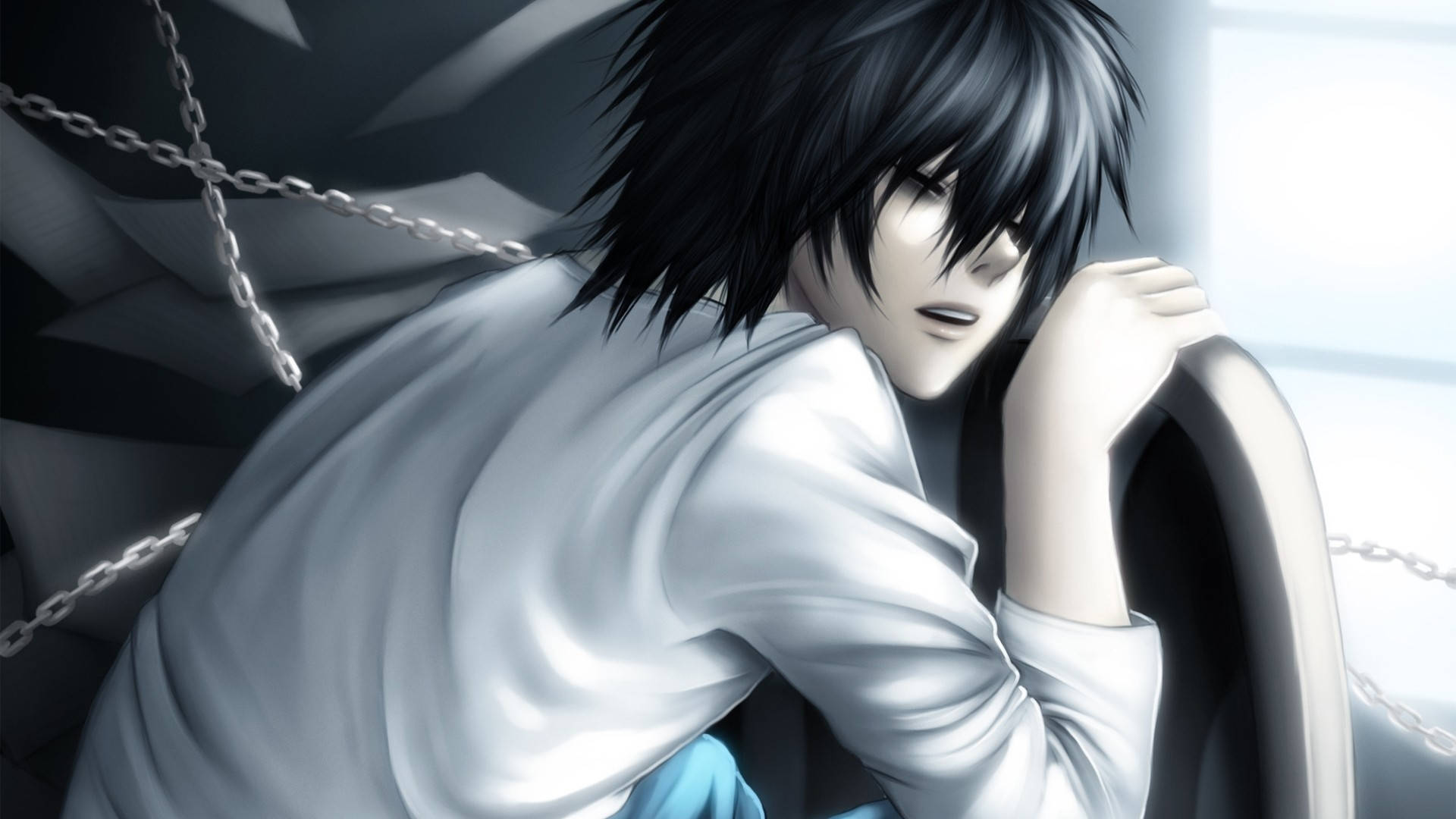 Sleepy L Lawliet From Death Note Background