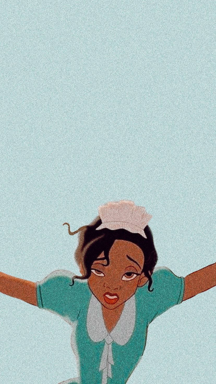 Sleepy Tiana Aesthetic Cartoon Disney Background