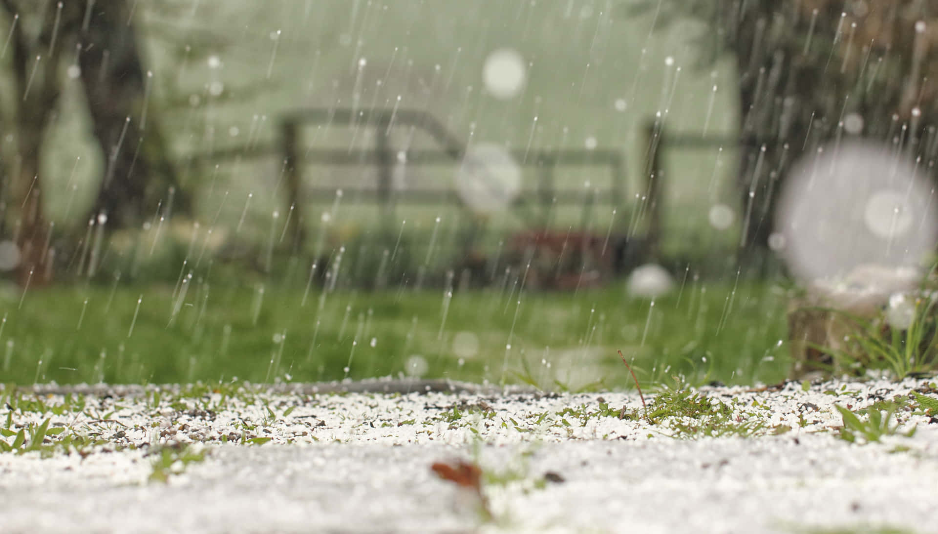 Sleet Pouring Down On The Ground Background