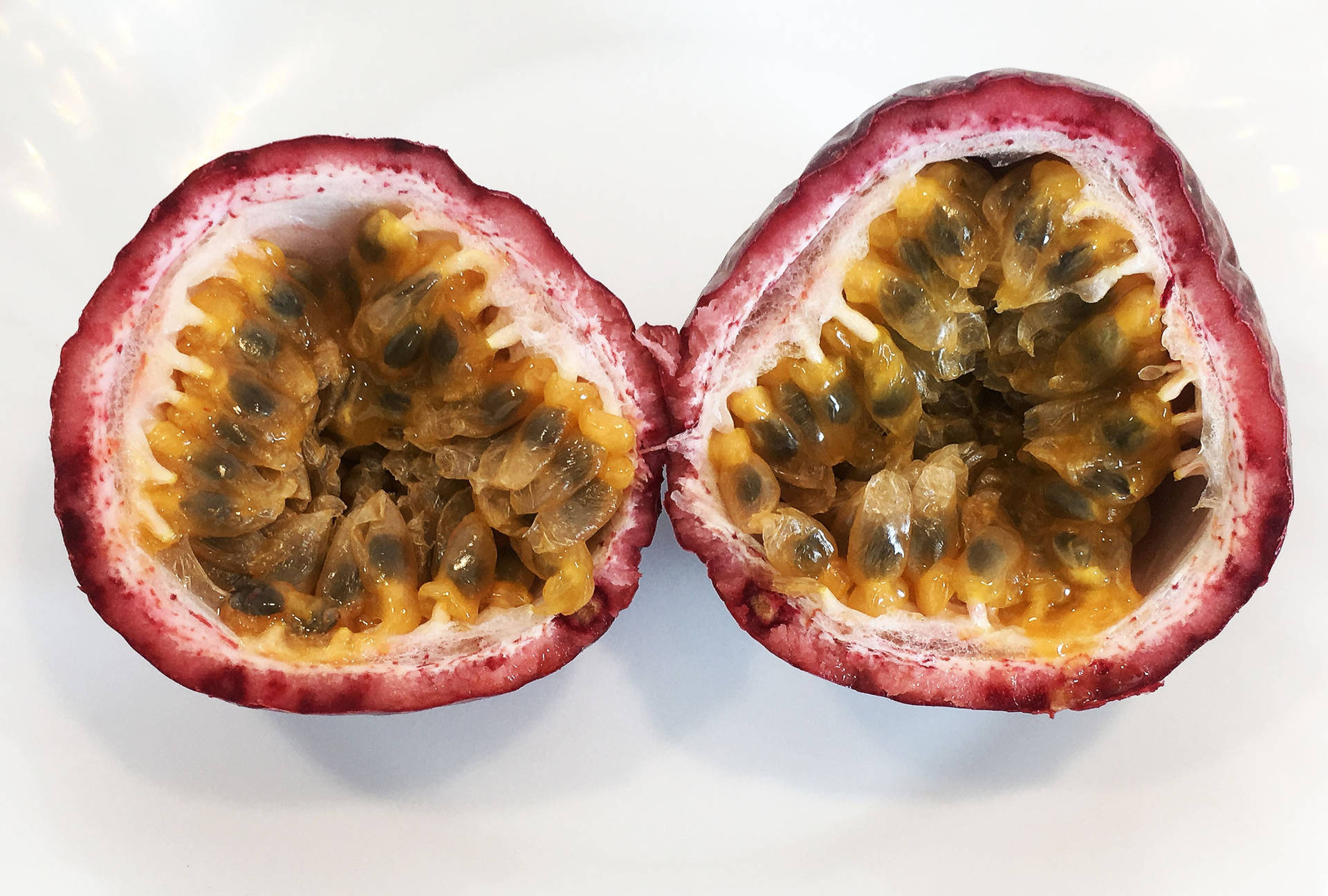 Slice In Half Passion Fruit Flat Lay