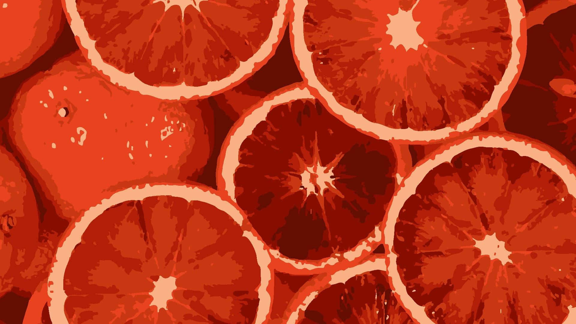 Sliced Blood Oranges Pattern Background