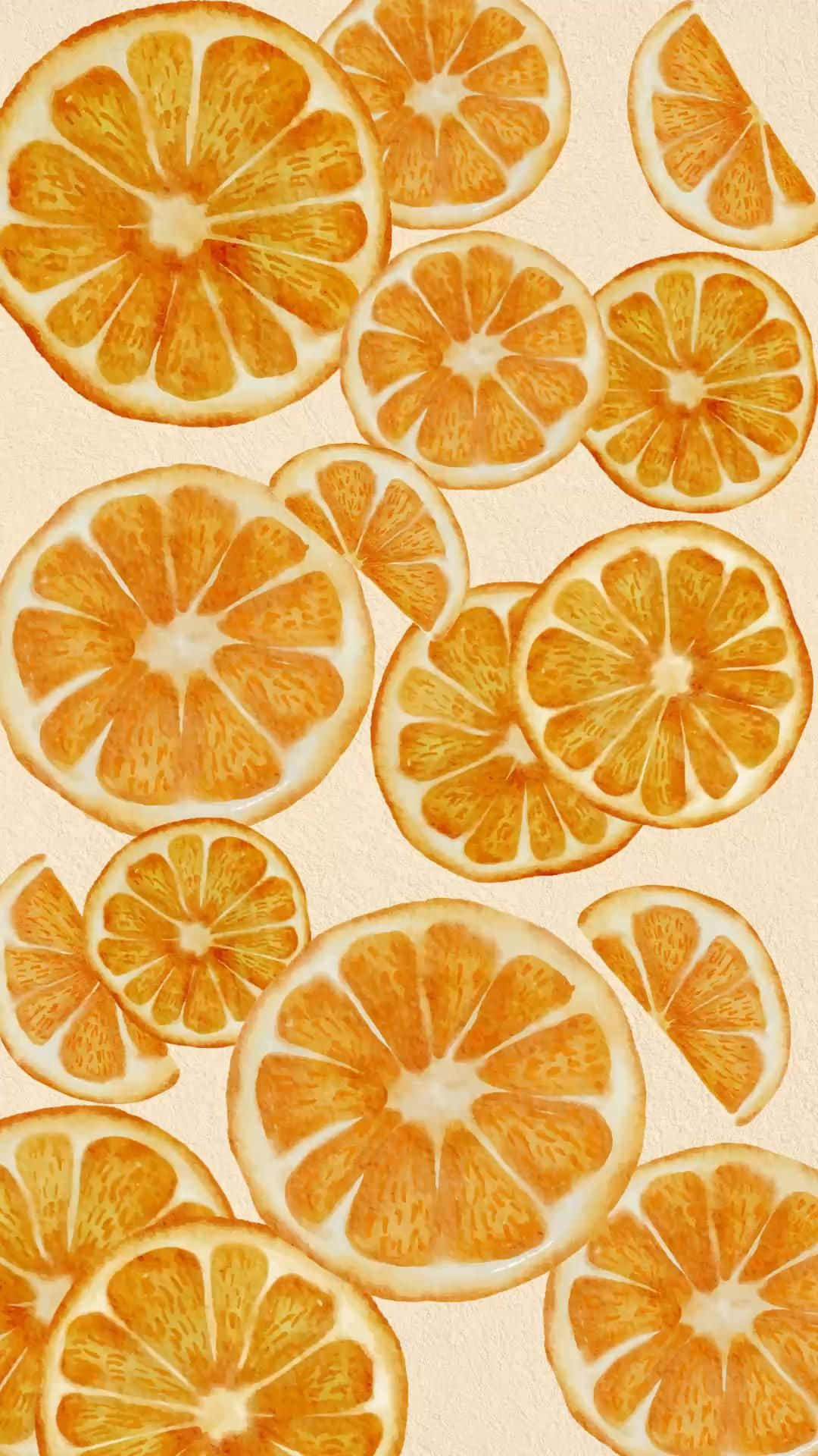 Sliced Citrus Fruit Pattern Background