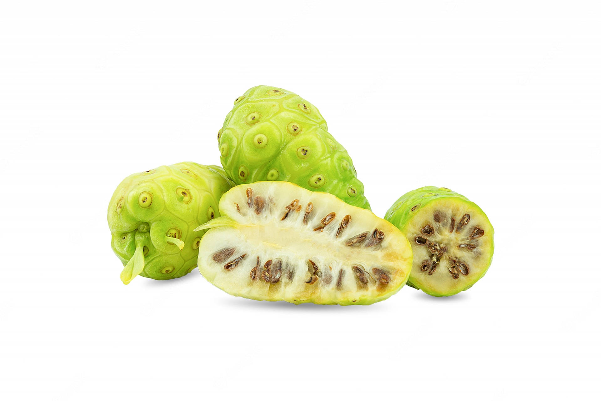 Sliced Noni Fruit Background