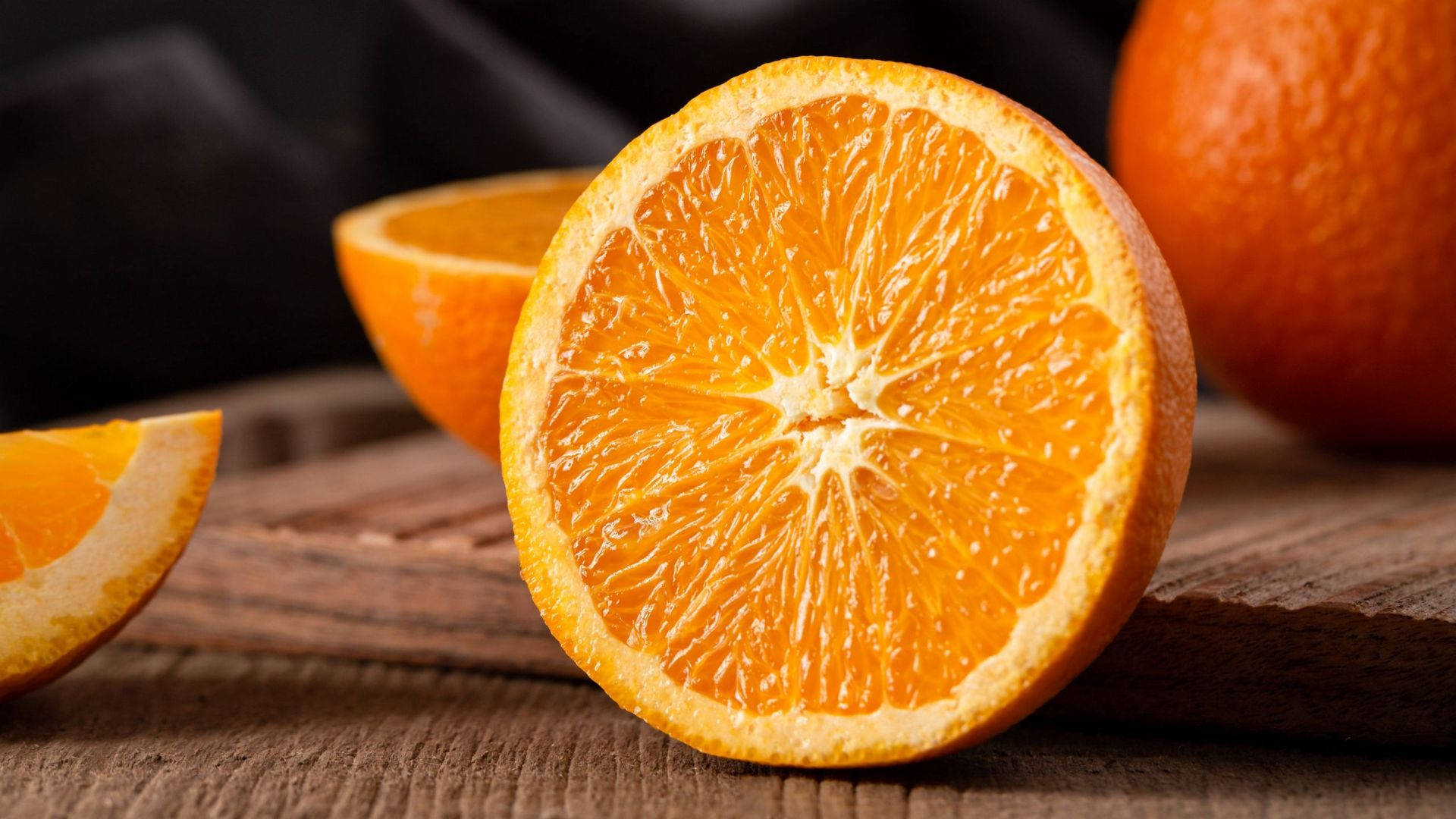 Sliced Orange Fruit Background