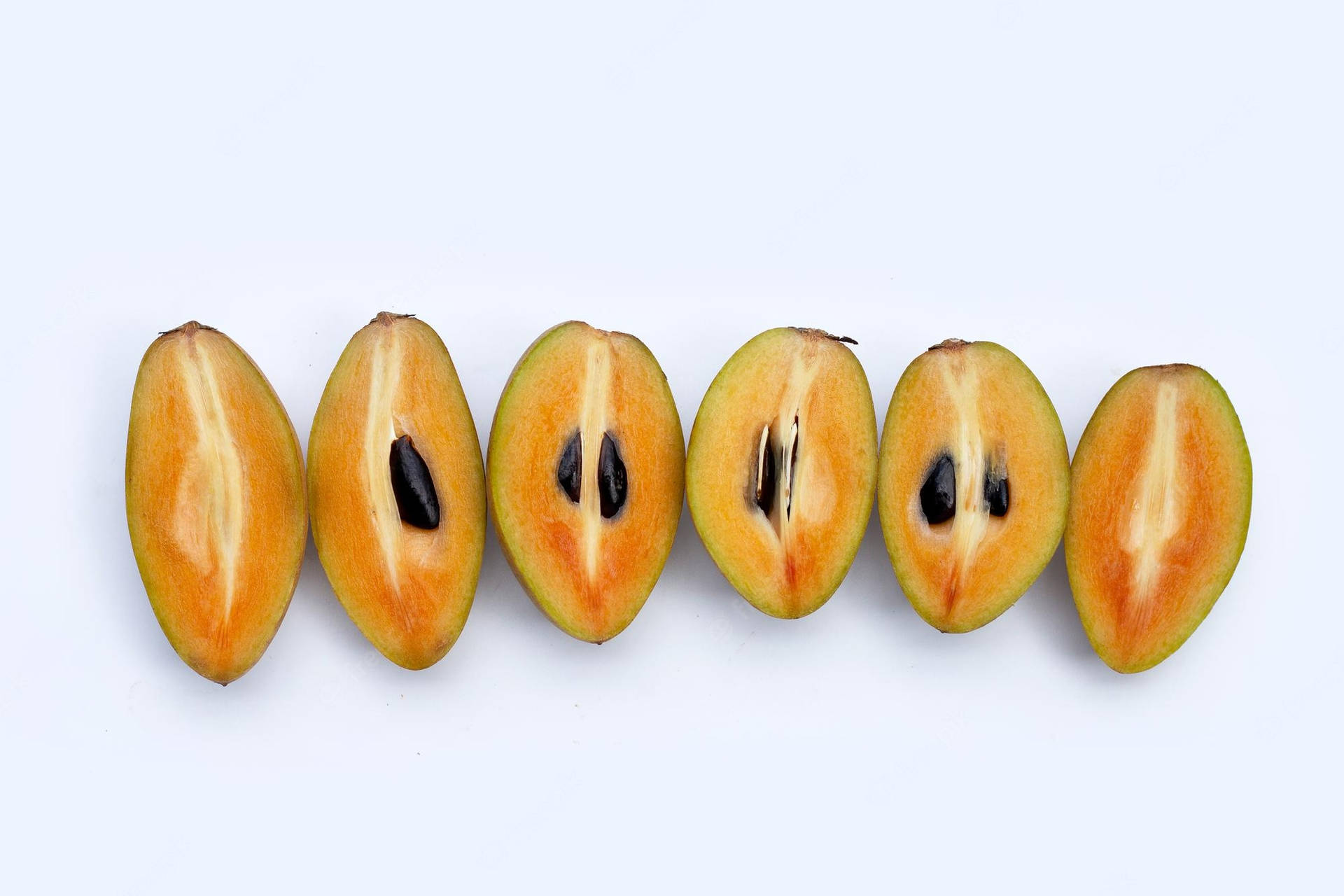 Sliced Sapodilla Fruits