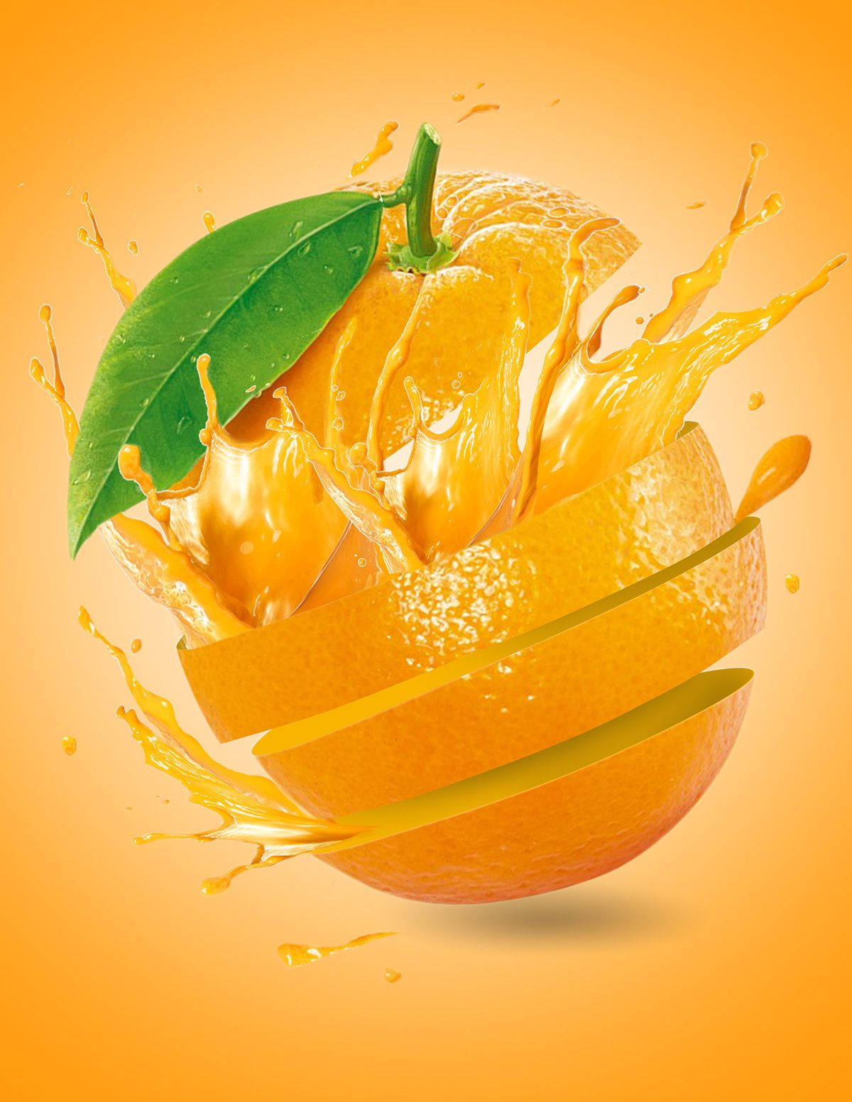 Sliced Satsuma Mandarin Background