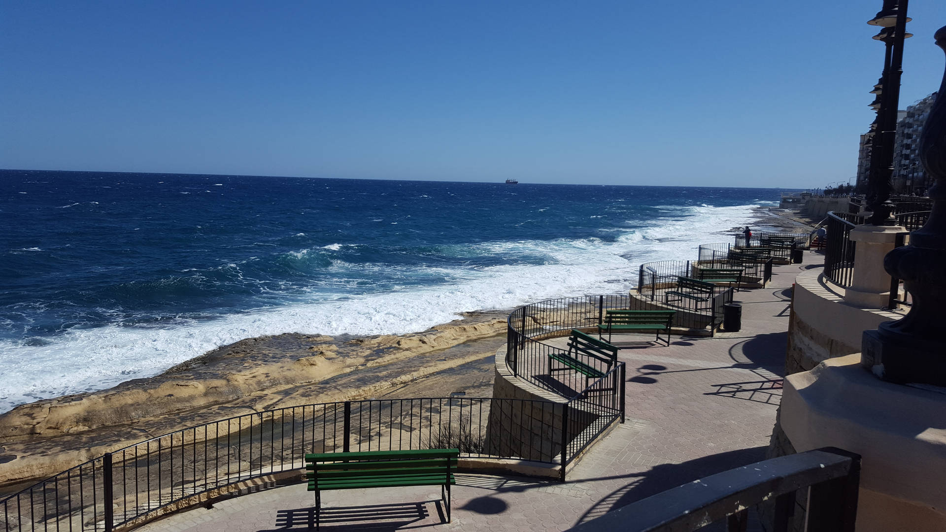 Sliema Beach Malta Background