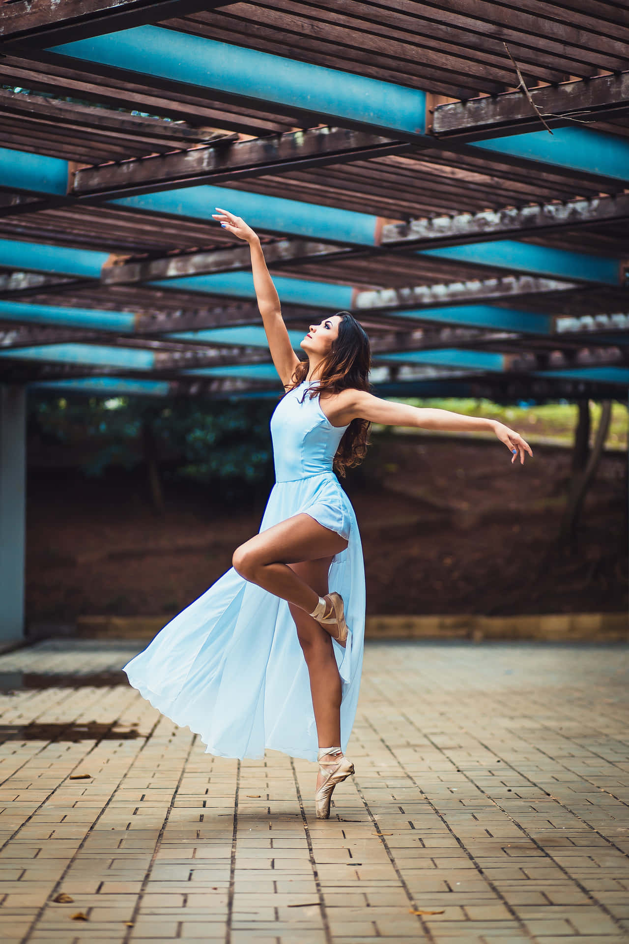 Slim Ballet Dancer Background
