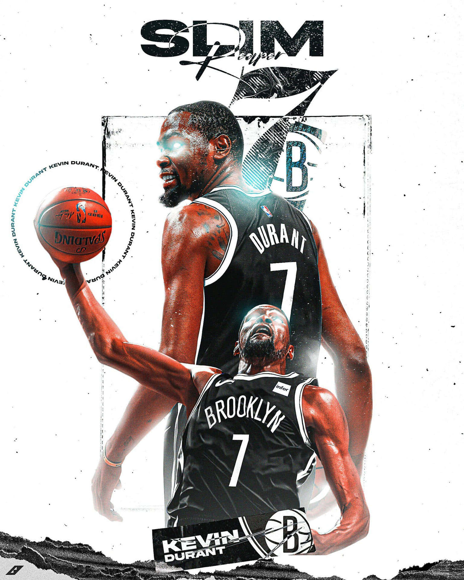 Slim Kevin Durant Background