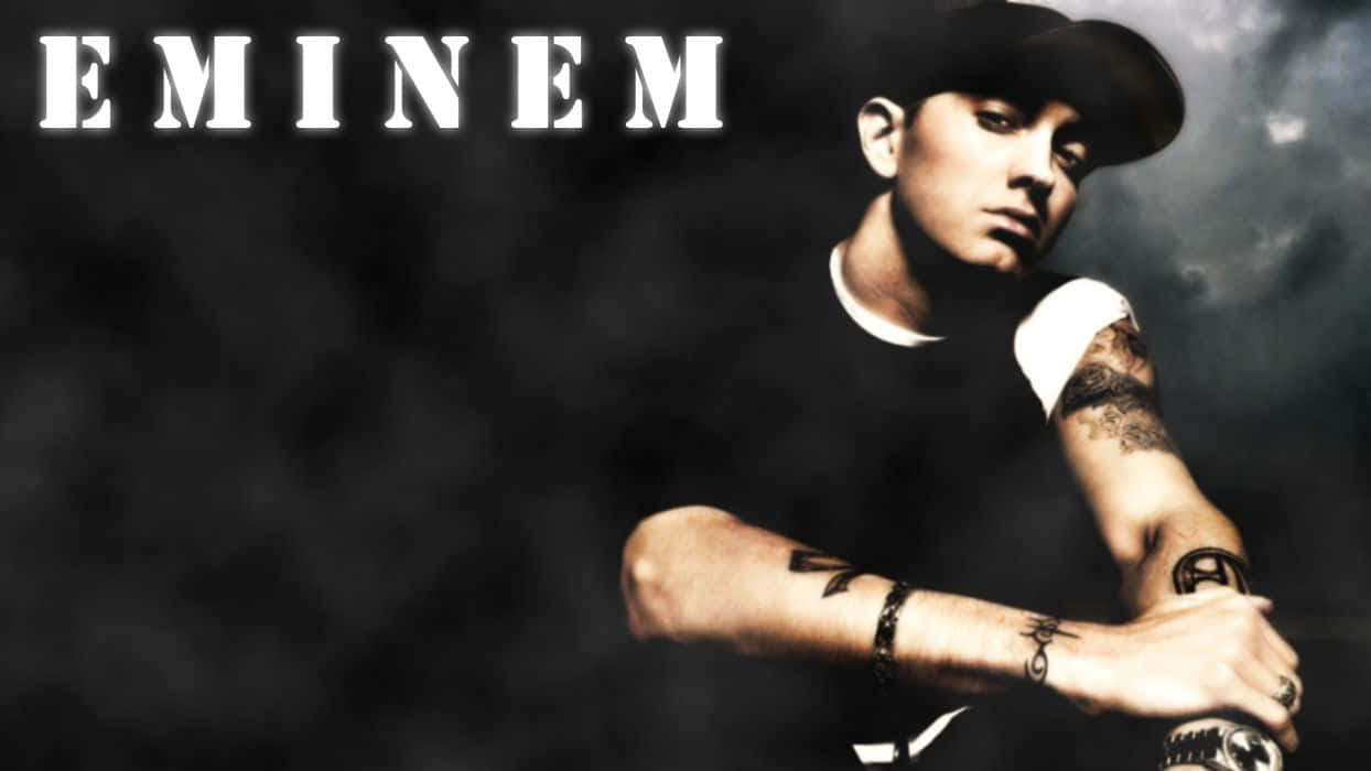 Slim Shady Eminem With Cap Background