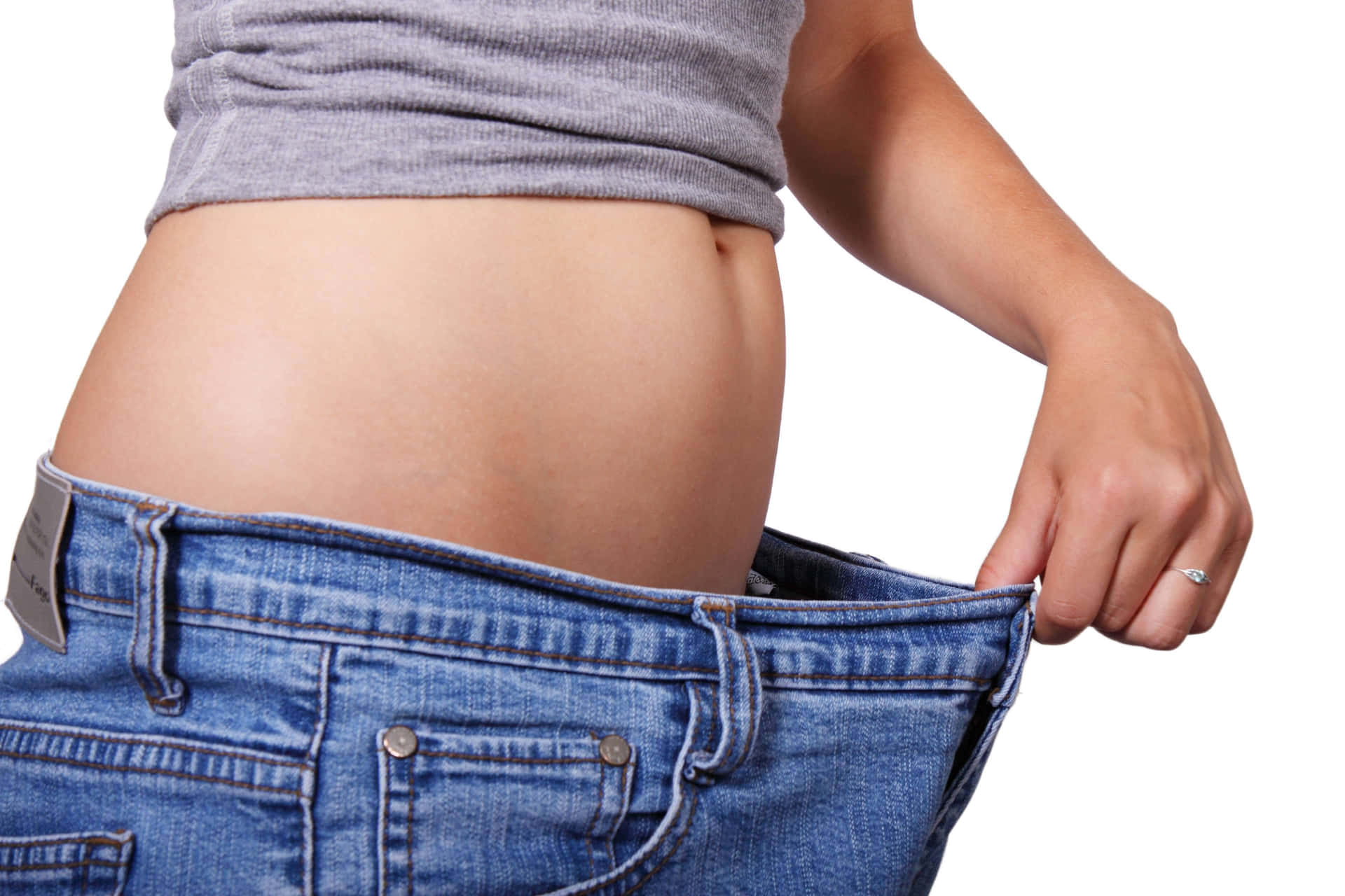Slim Waist With Jeans Background