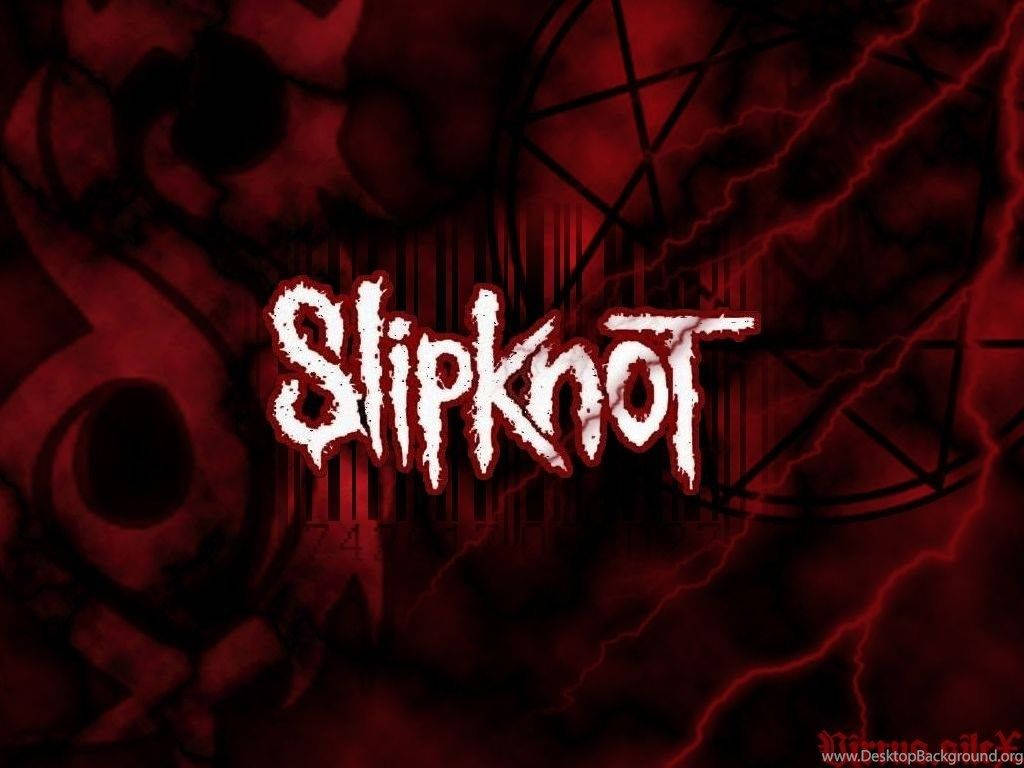 Slipknot Band Name On Red