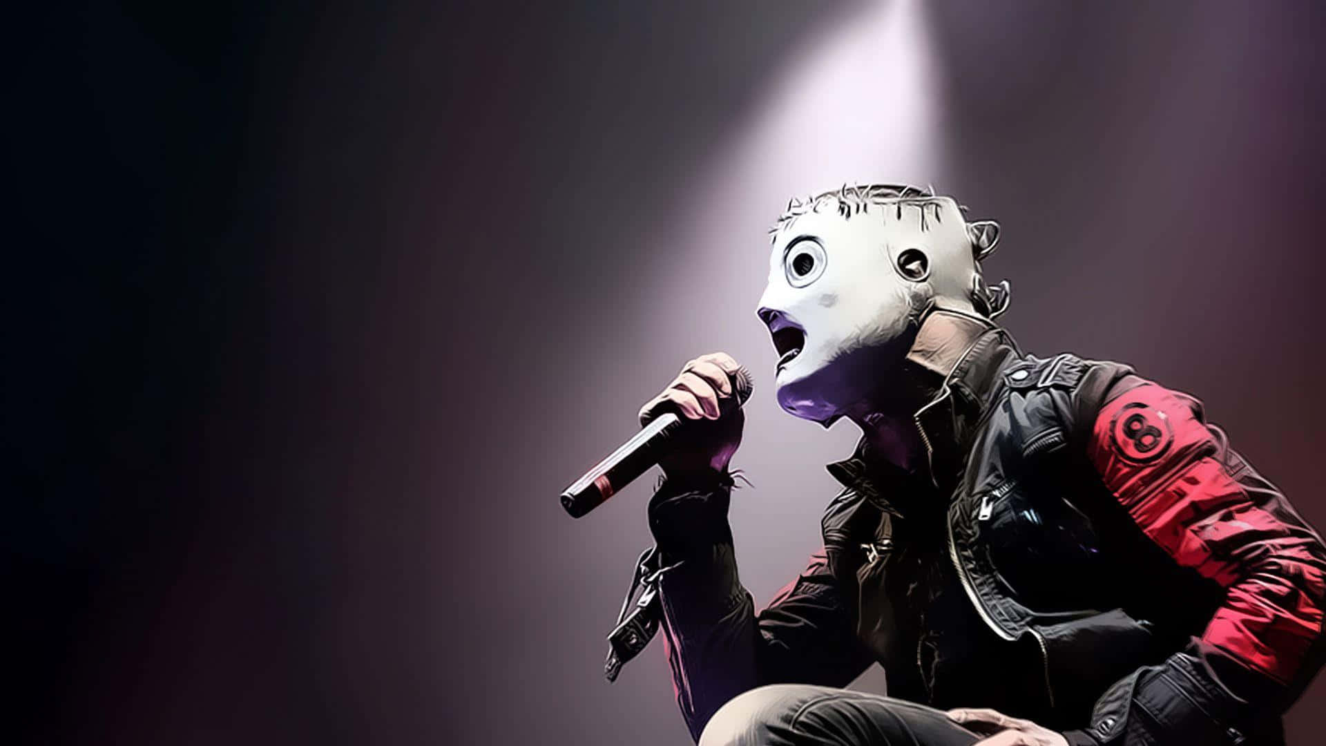 Slipknot Desktop Band Singer With Mask Background
