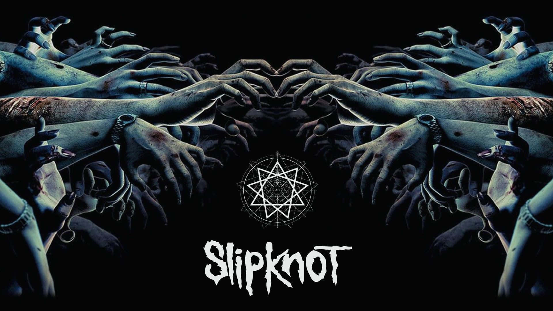 Slipknot Desktop With Dead Bloody Hands Background