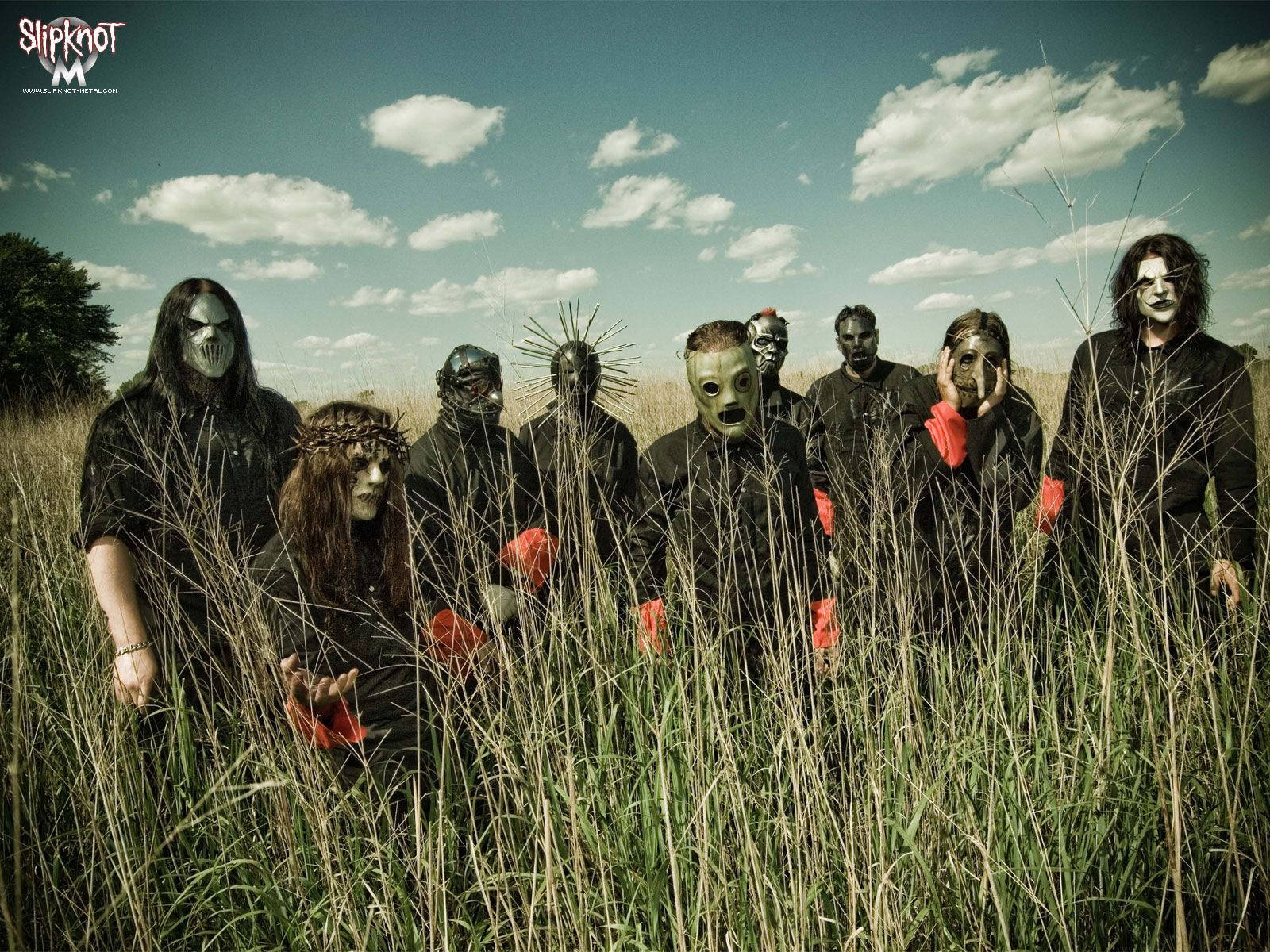 Slipknot Members Standing On Grass