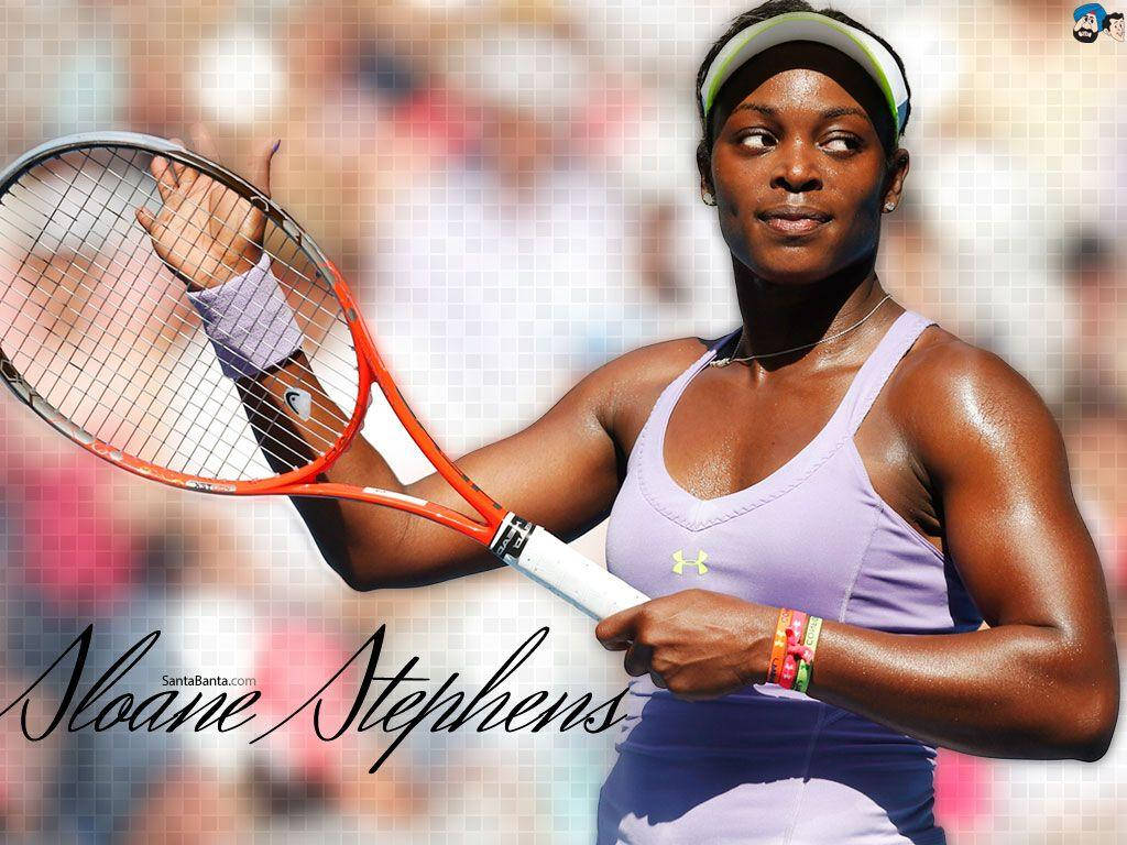 Sloane Stephens Holding Her Red Racket