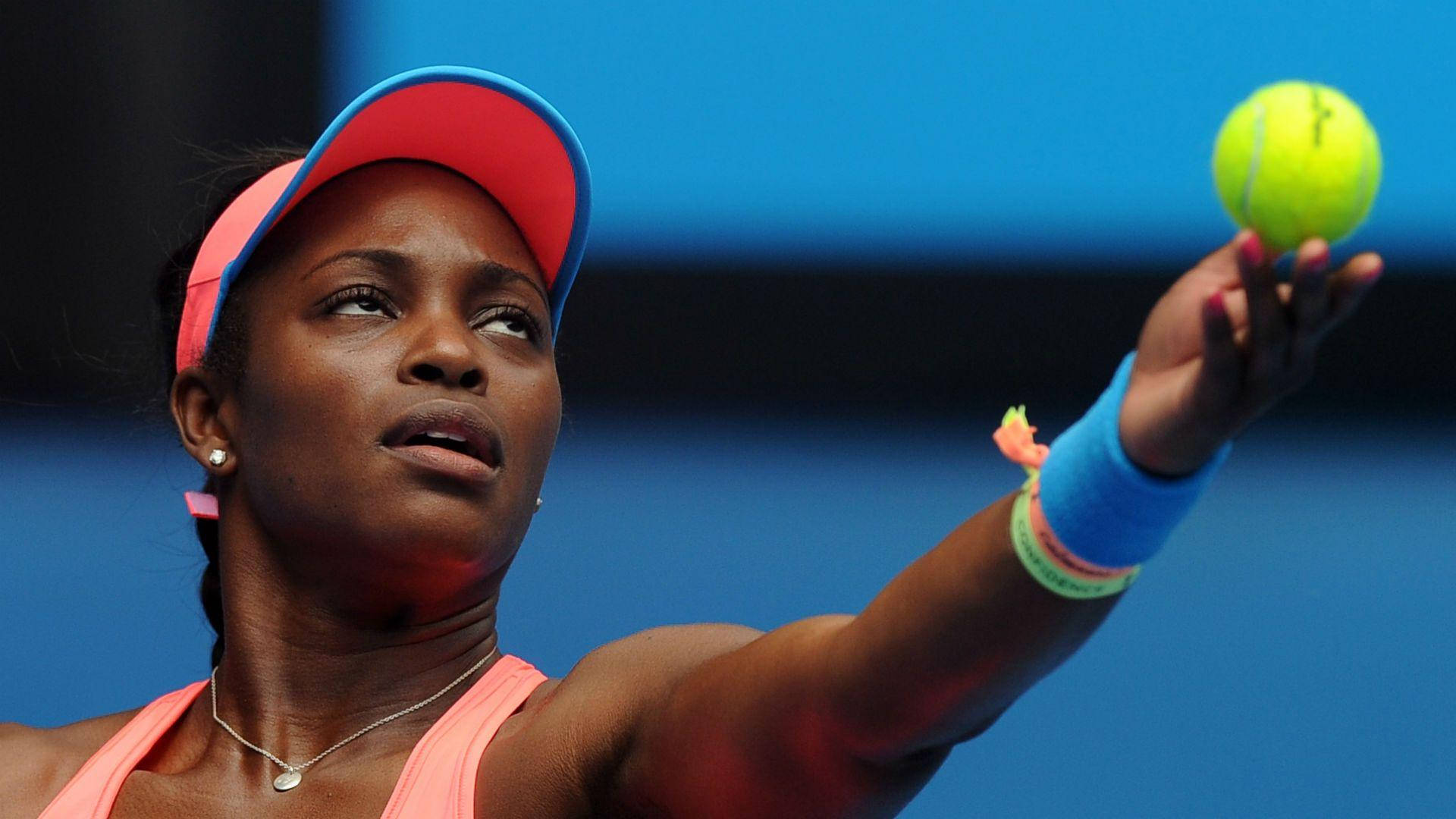 Sloane Stephens Serving A Tennis Ball