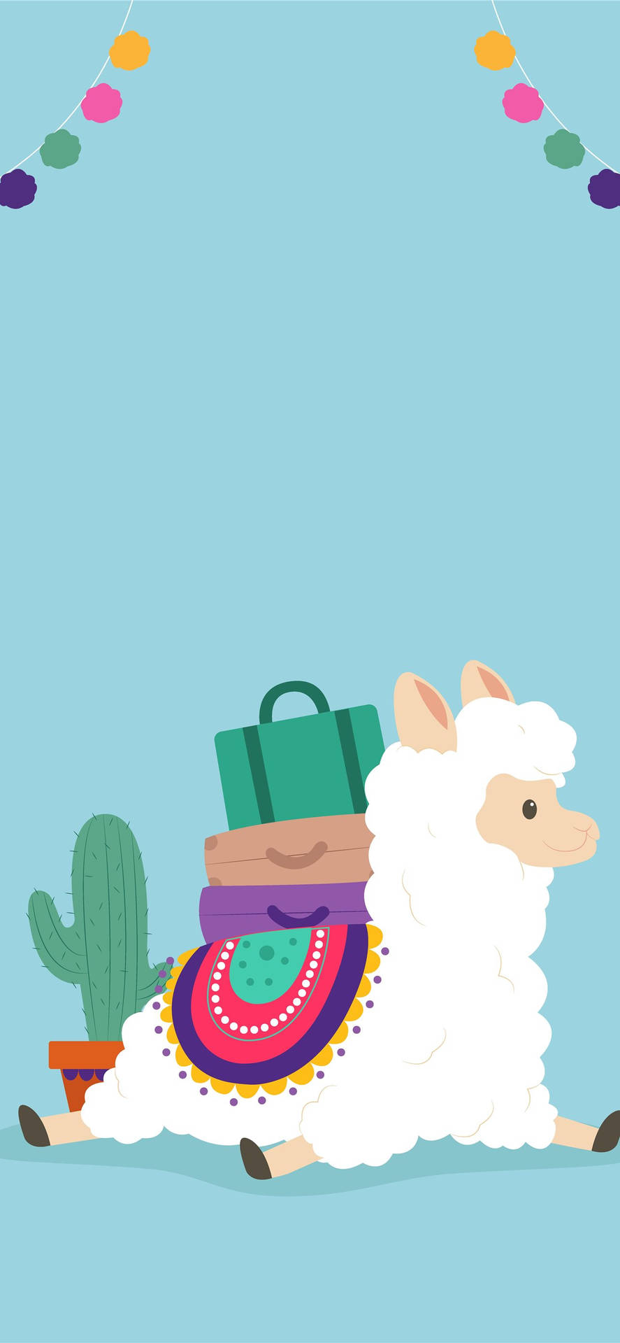 Slouched Llama Phone Background