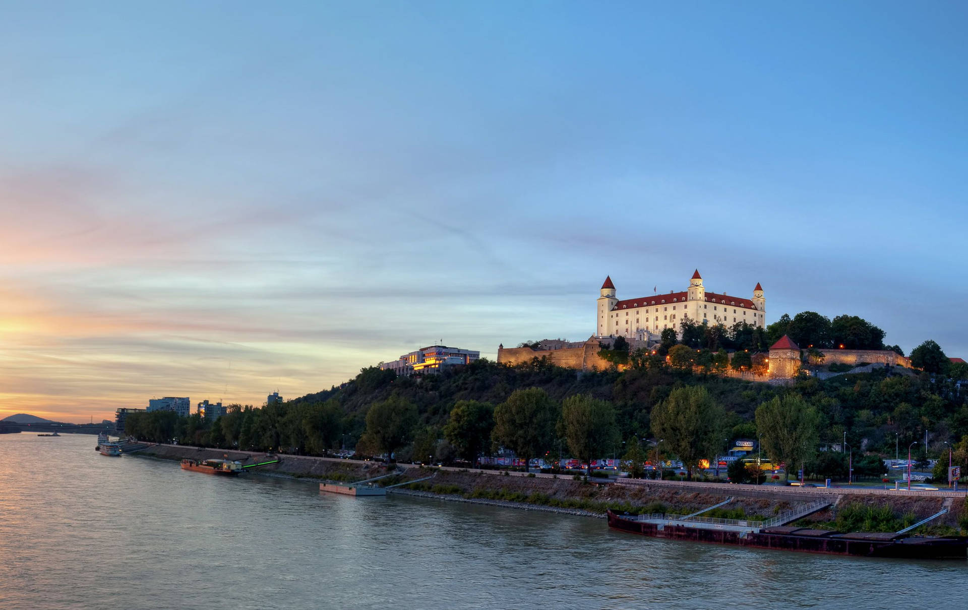 Slovakia Boat Port Lake Background