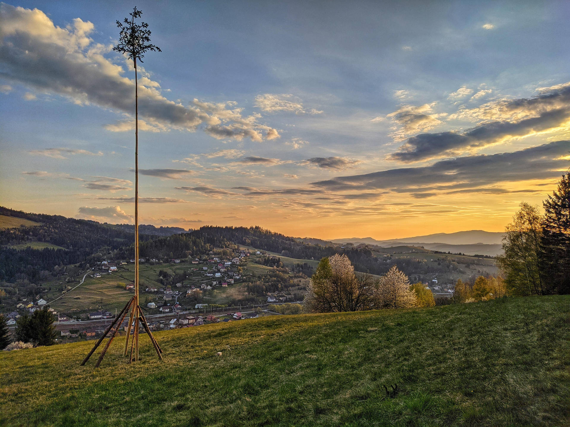 Slovakia Hill Top View Background