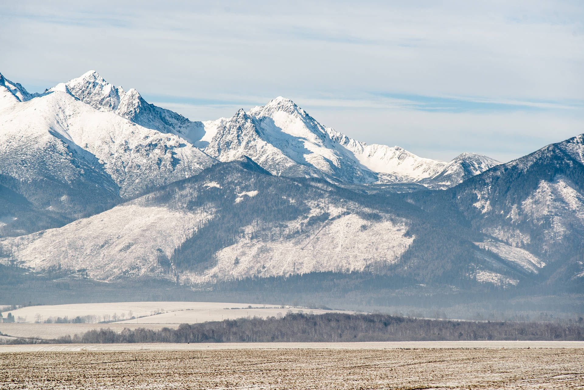 Slovakia Snow-coated Mountain