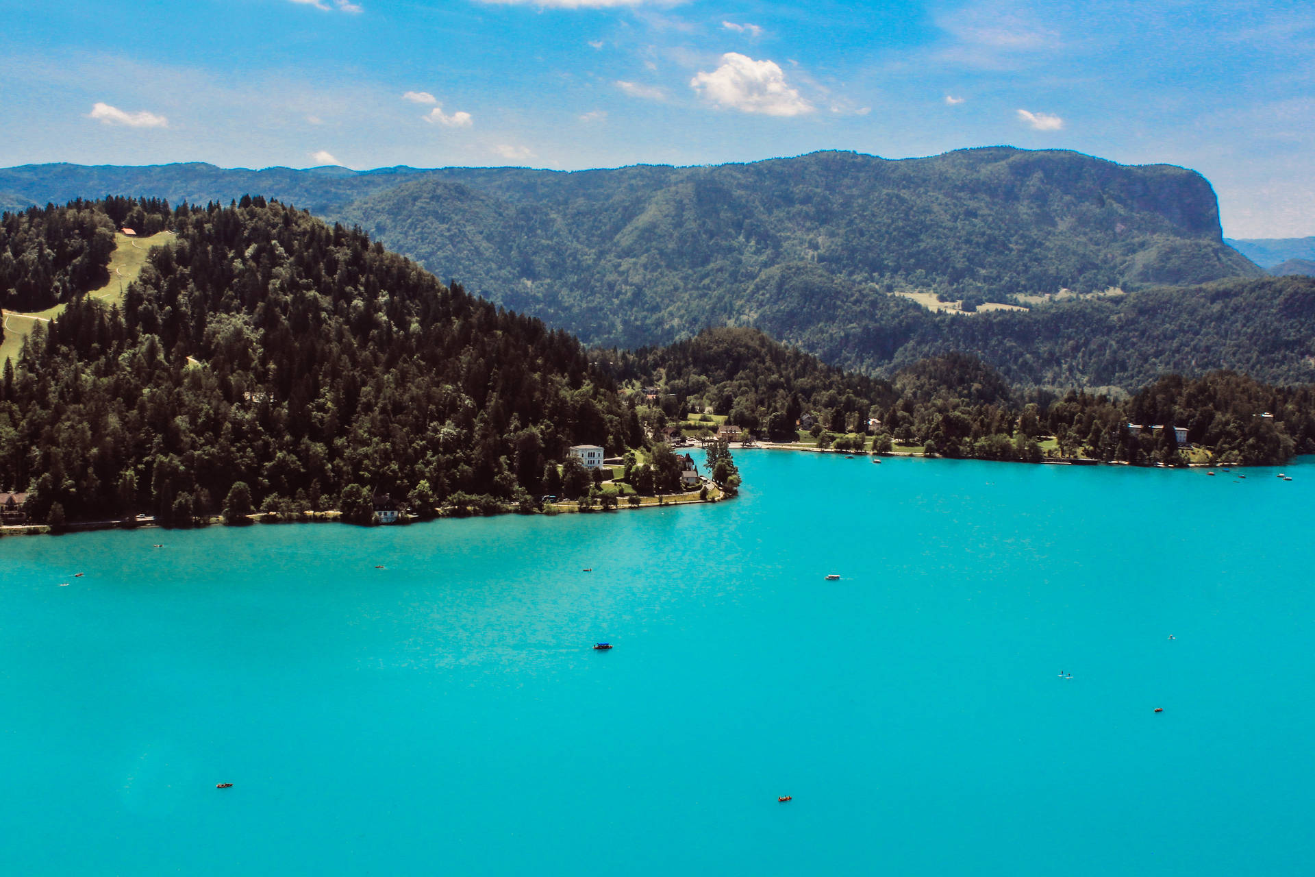 Slovenia Dark Blue Lake Background