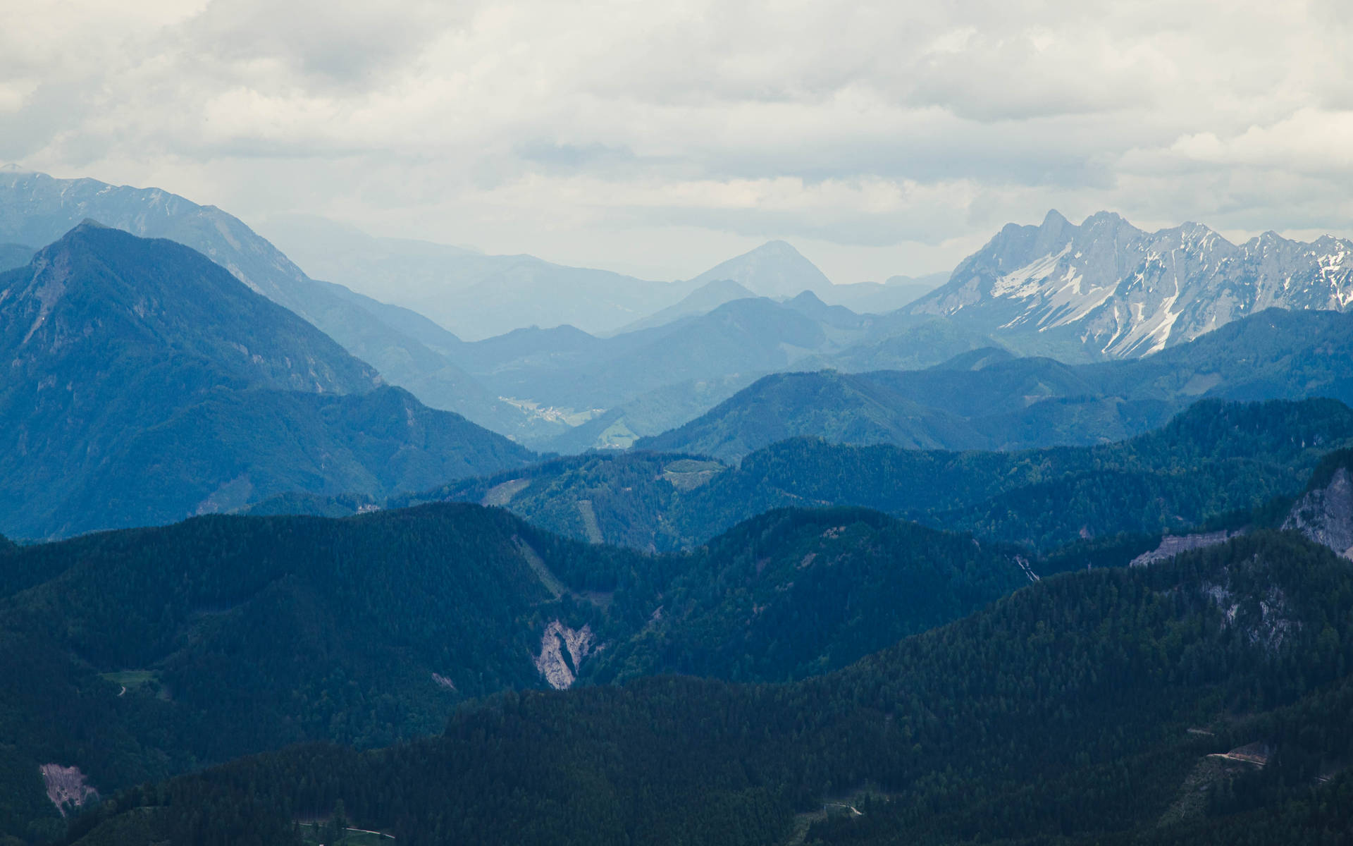 Slovenia Mountainous Terrains Background
