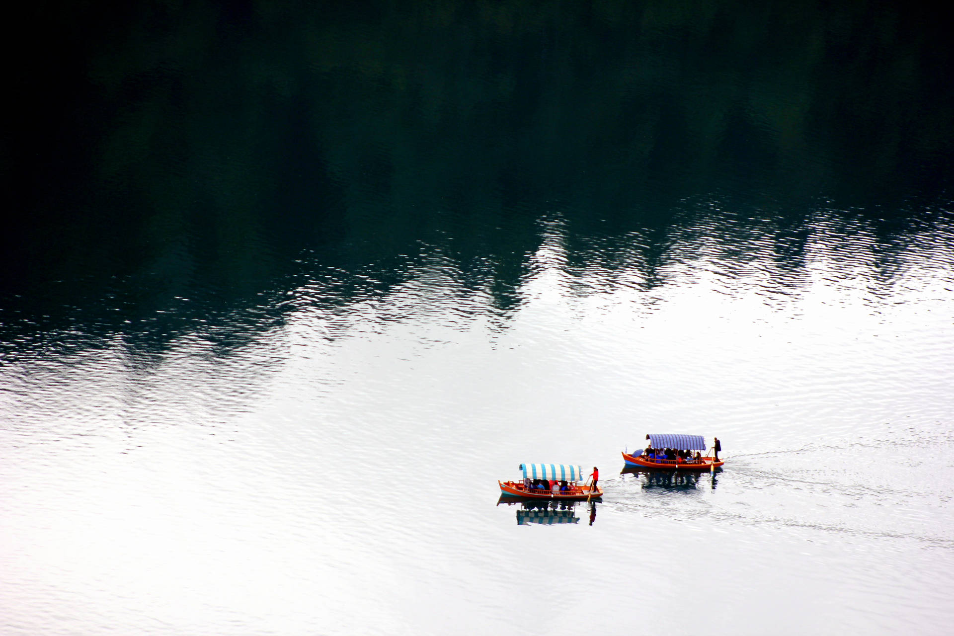 Slovenia Tourist Row Boats Background