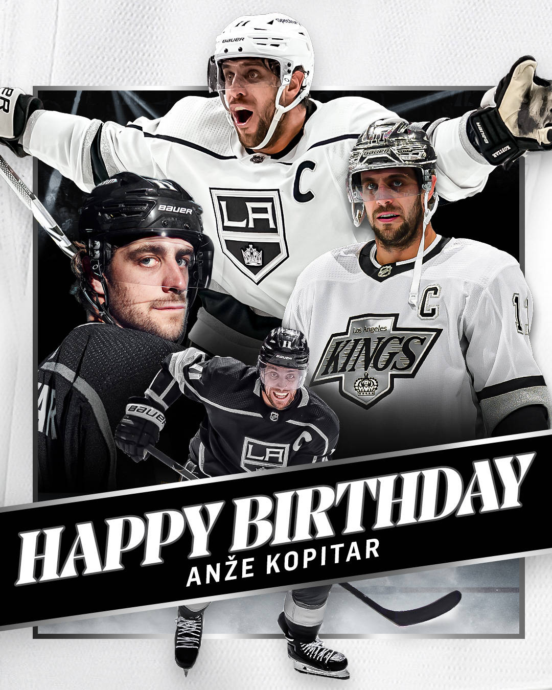 Slovenian Athlete Anze Kopitar Birthday Greeting Background