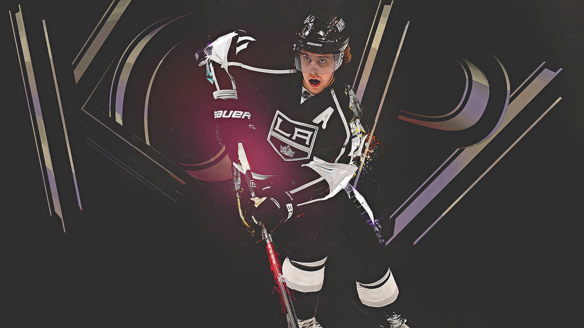 Slovenian Athlete Anze Kopitar Los Angeles Kings Illustration Background