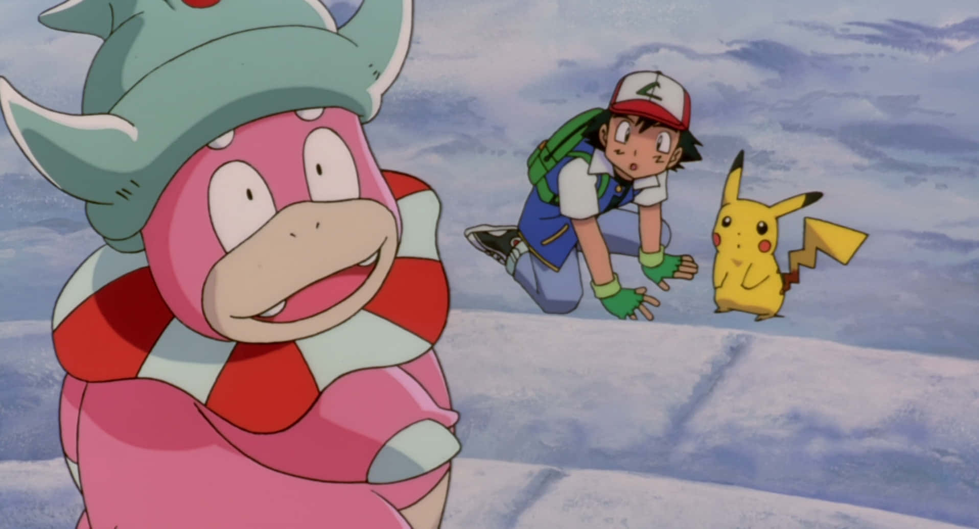 Slowbro With Ash Background