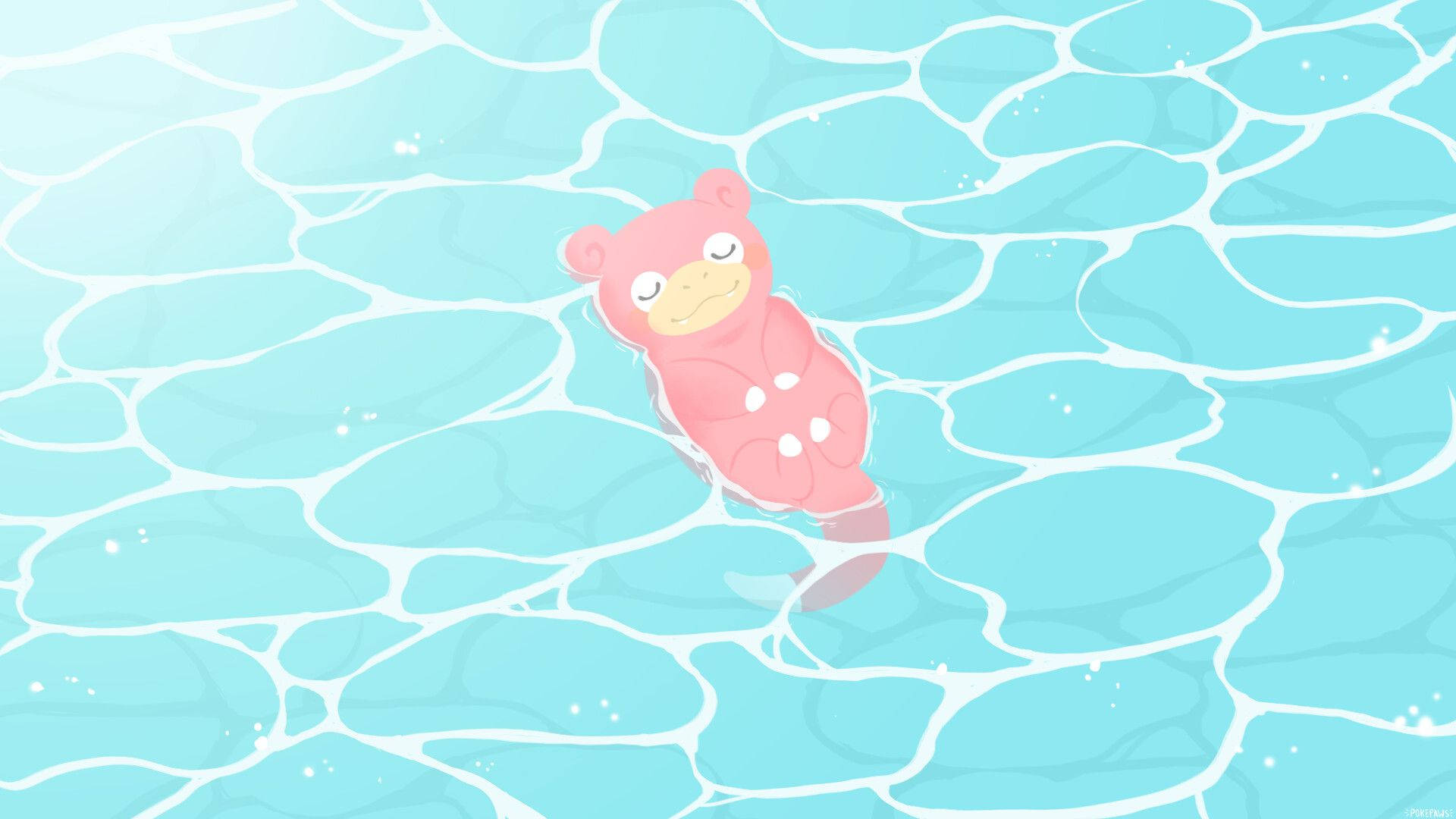 Slowpoke Floating On Water