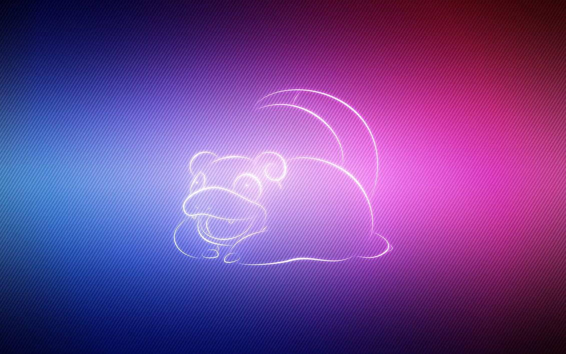 Slowpoke Outline Neon