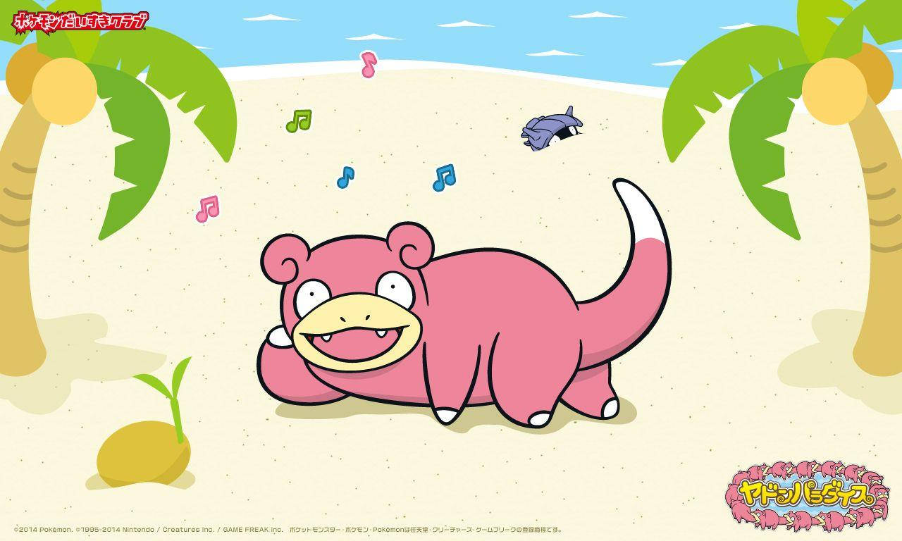 Slowpoke Relaxing On The Beach