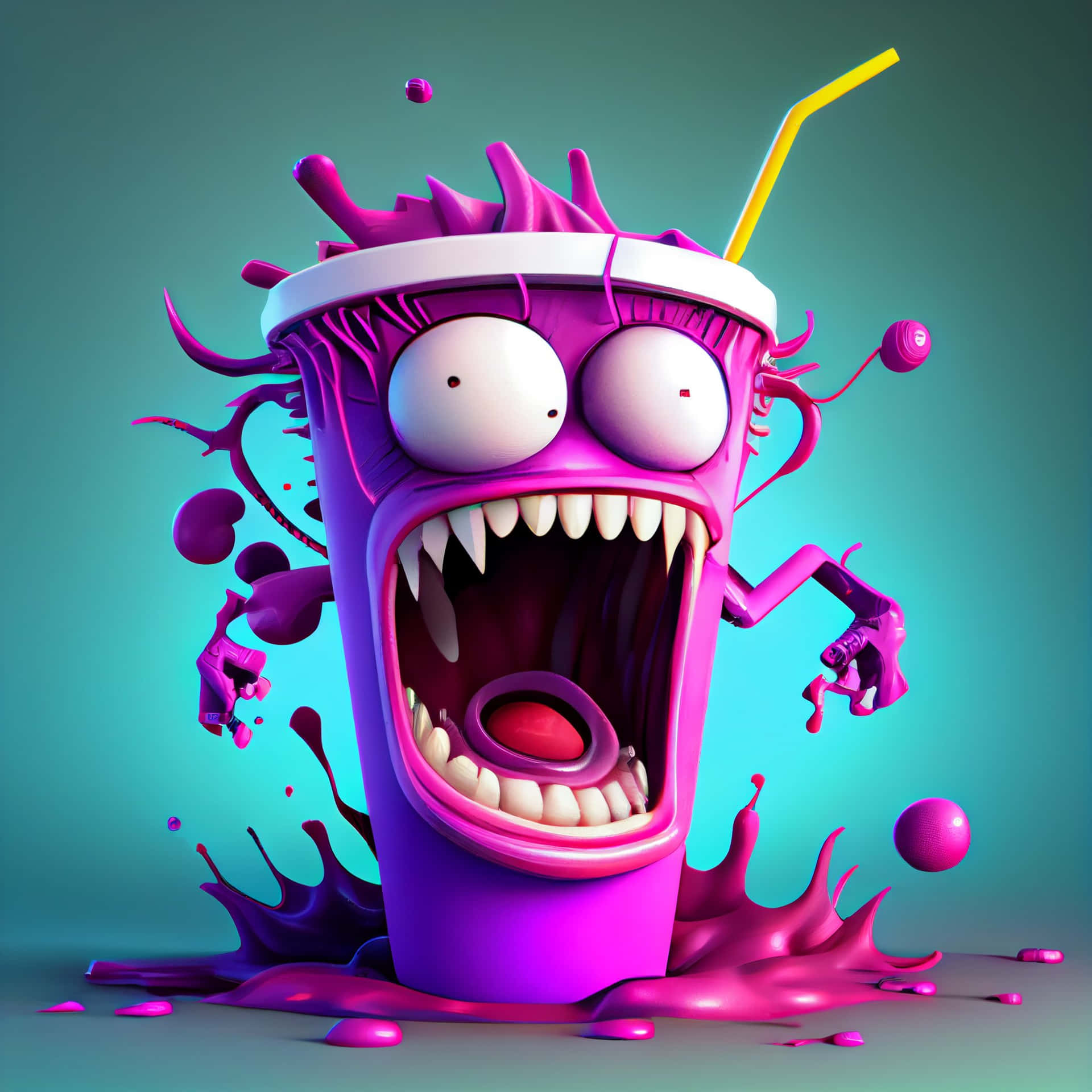 Slushy Monster 3d Background