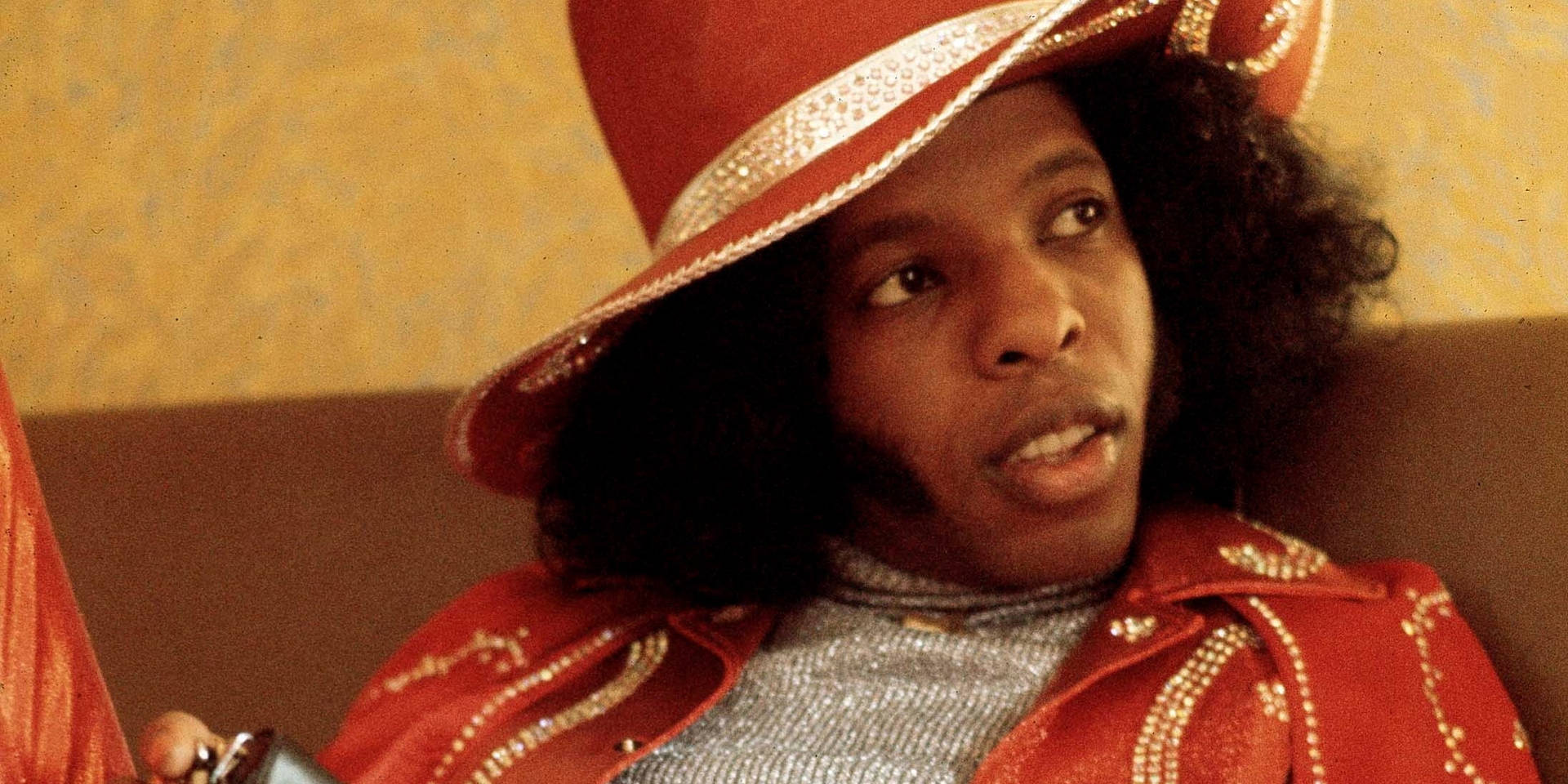 Sly And The Family Stone Red Outfit Background