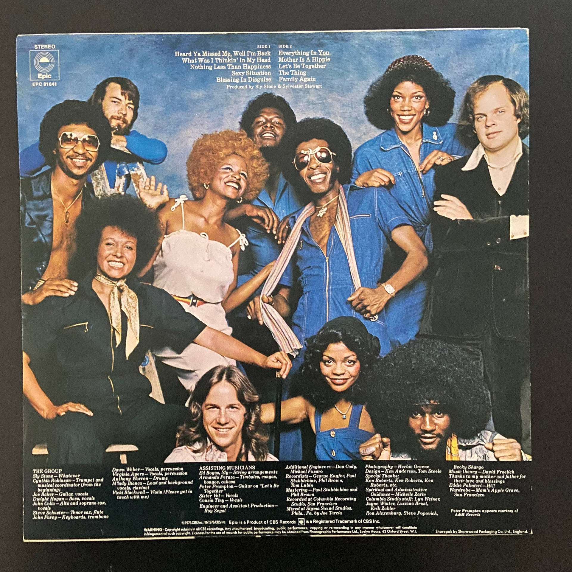 Sly And The Family Stone Studio Photograph Background