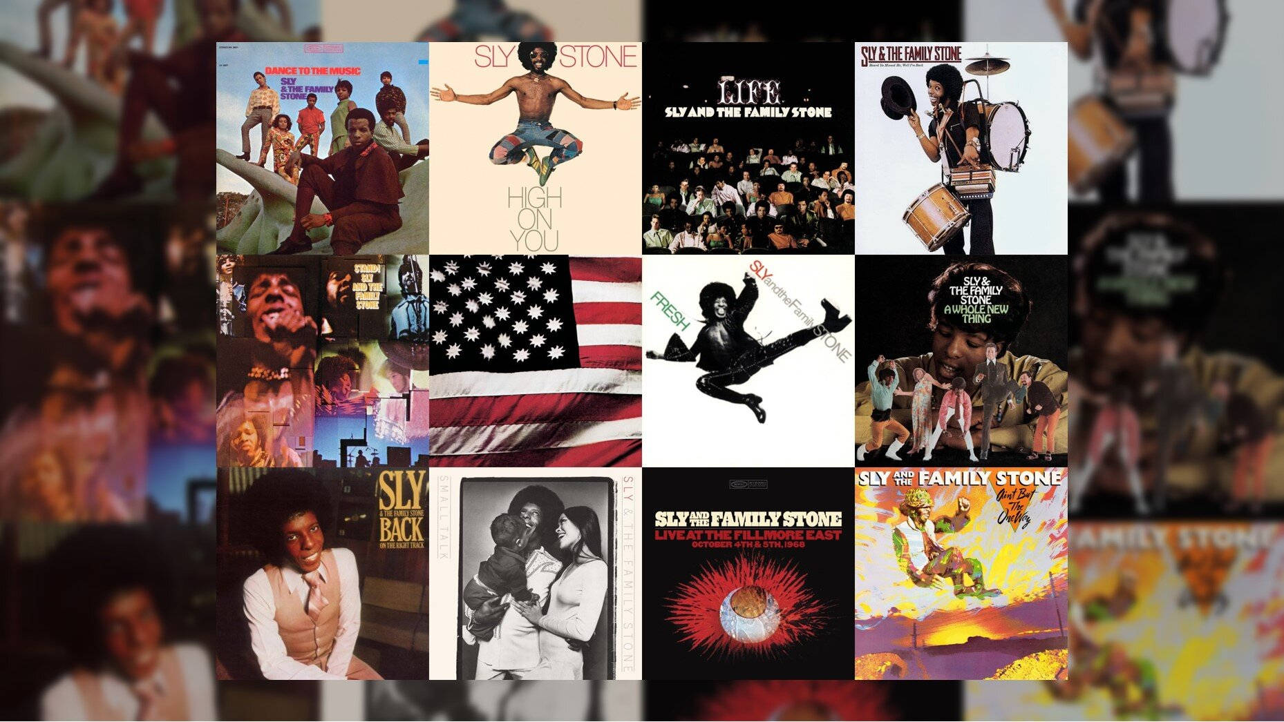 Sly And The Family Stone Throughout The Years Background