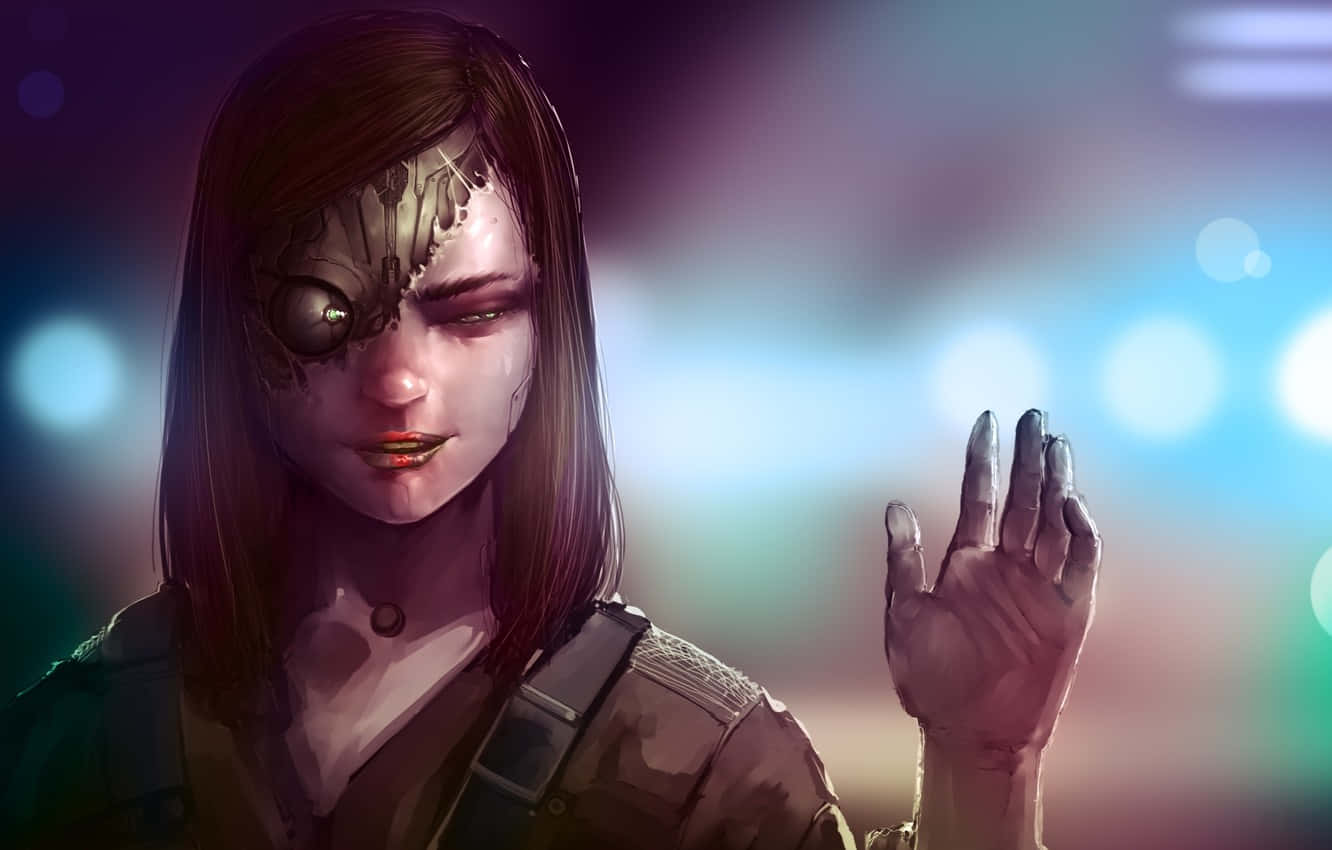 Sly Anime Girl Background