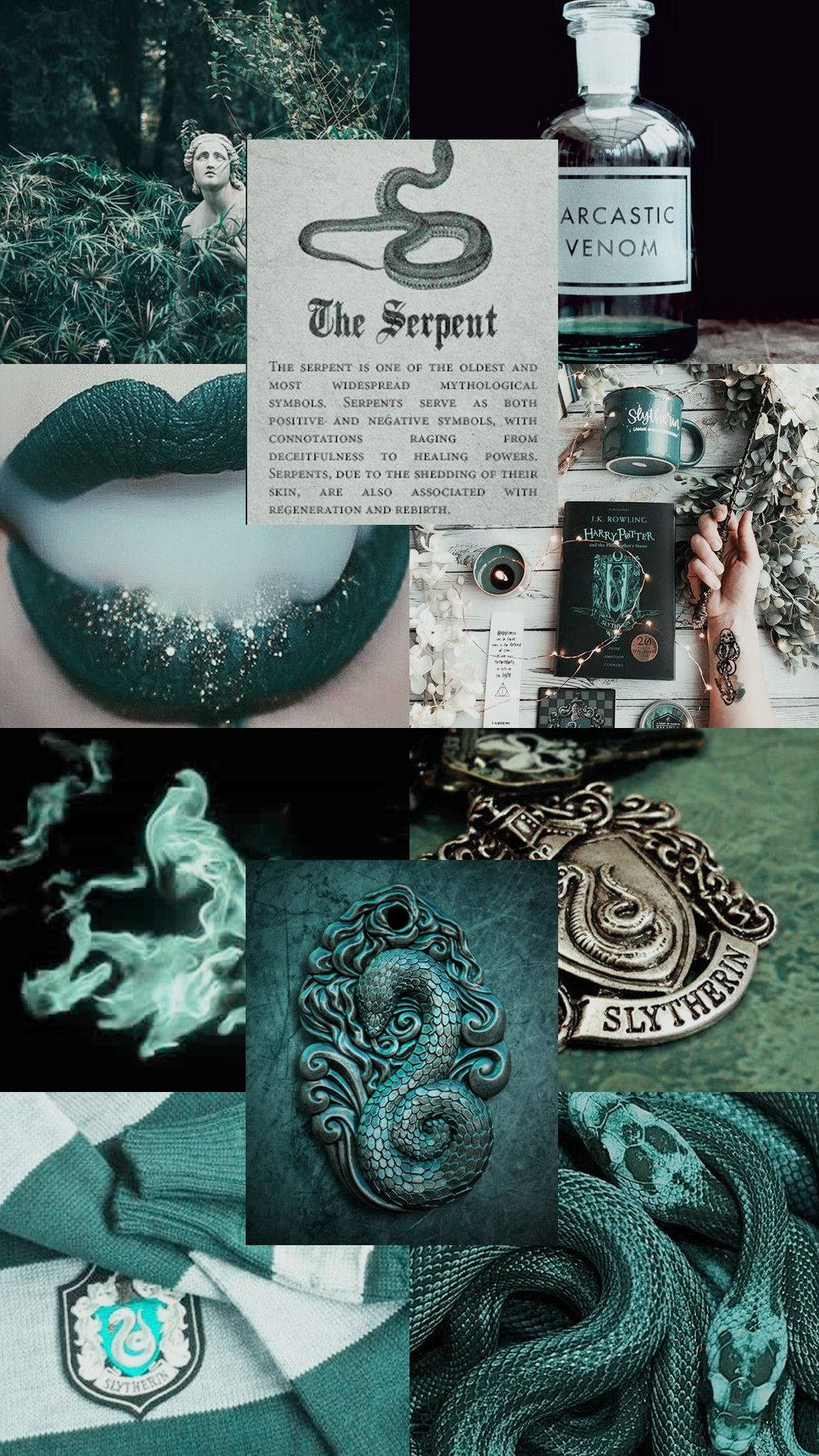 Slytherin Aesthetic Item Collection Background