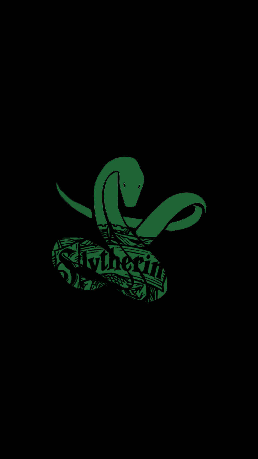 Slytherin Aesthetic Monochromatic Green Snake Background