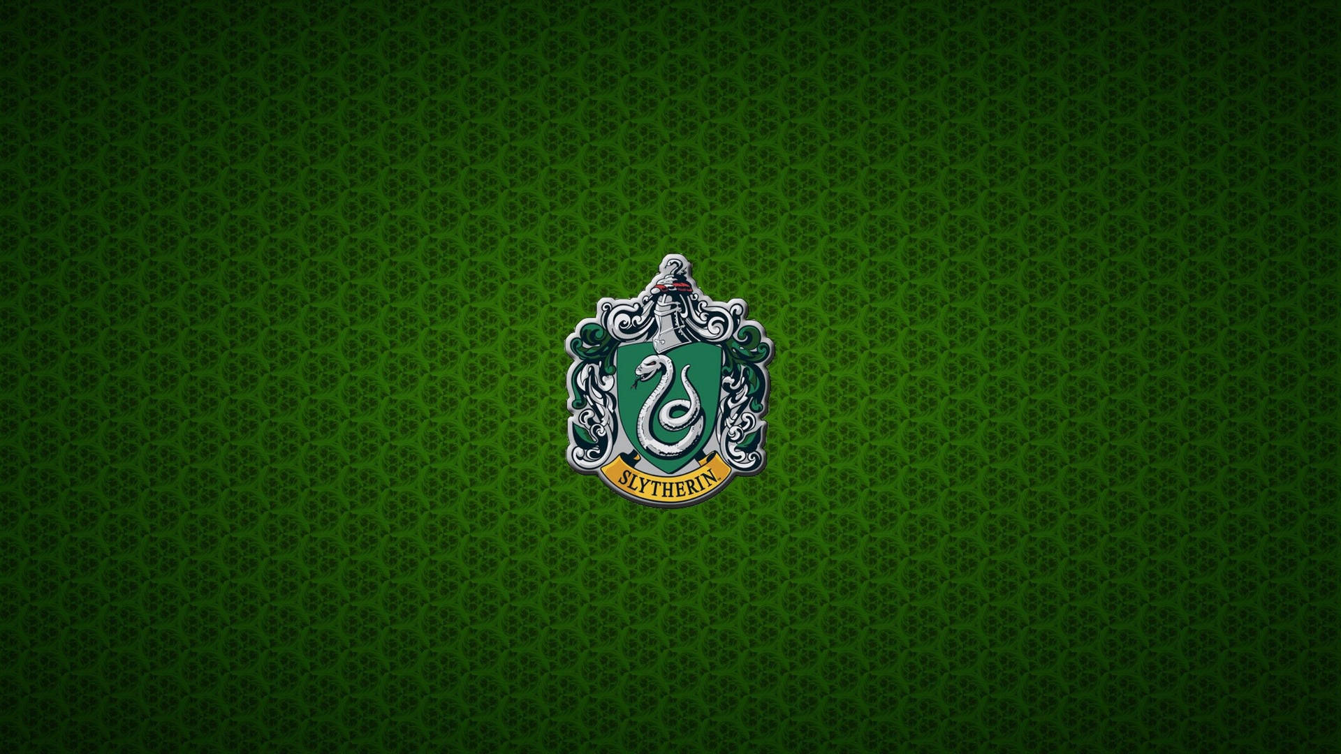 Slytherin Crest Green Knit Background